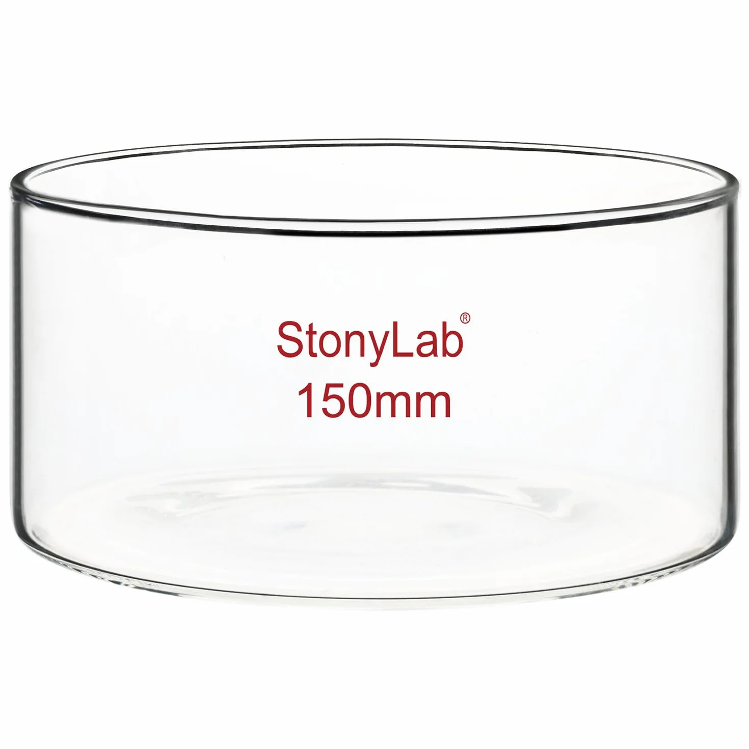 stonylab Piatto per Cristallizzazione, Piatti per Cristallizzazione in Vetro di Borosilicato a Parete Spessa per Cristallizzazione ed Evaporazione di Laboratorio, Fondo Piatto, Senza Becco