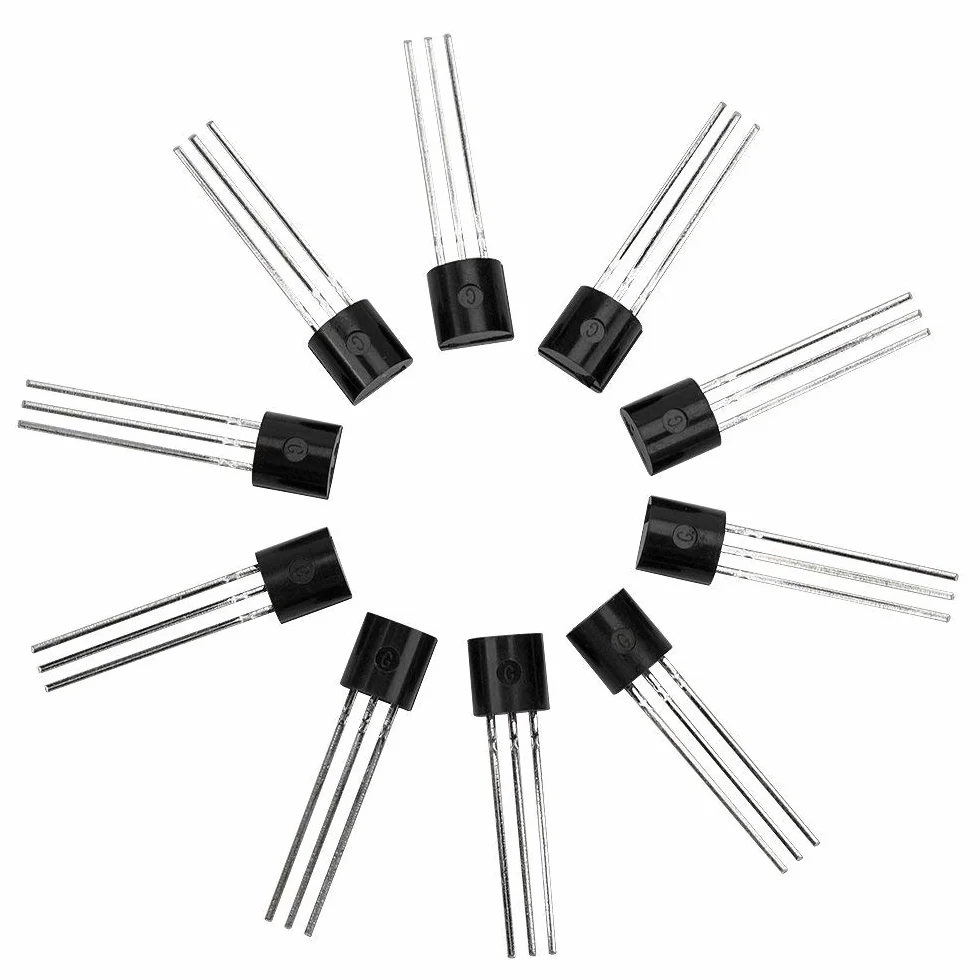 CESFONJER Kit combinazione triodo di potenza NPN PNP TO-92 200 pezzi BC337 BC327 2N2222 2N2907 2N3904 2N3906 S8050 S8550 A1015 C1815