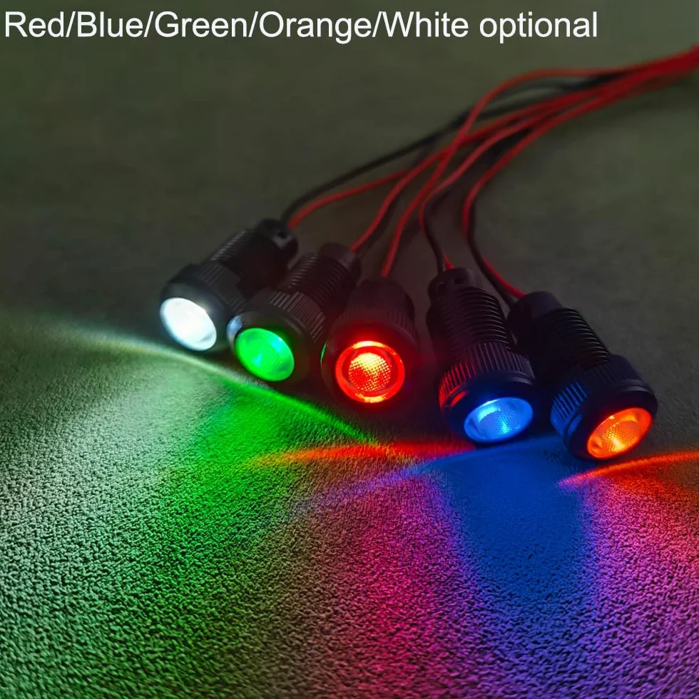 Gebildet 5pcs LED in plastica Indicatore luminoso 220V Dimensione foro di montaggio 12mm(Arancione)