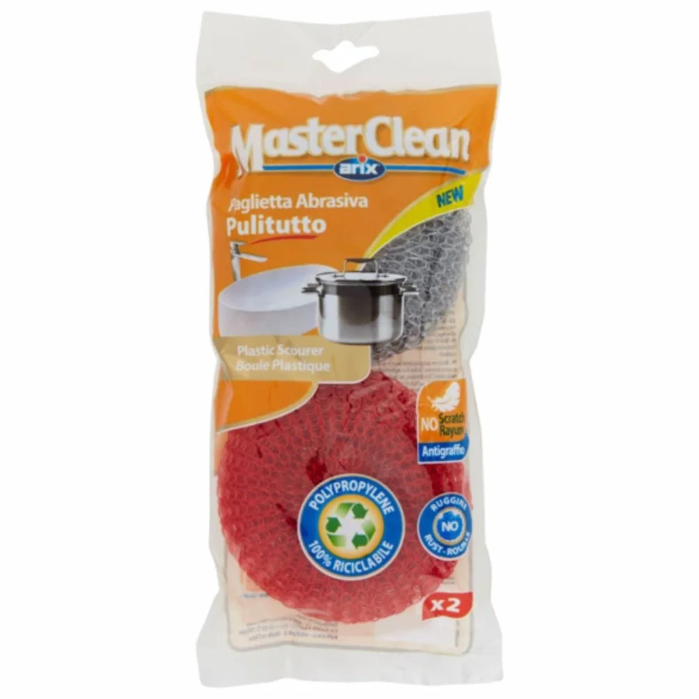 Spugna Abrasiva Polypropylene - 2 Pagliette Abrasive Pulitutto Antigraffio, Riciclabile e NO Ruggine