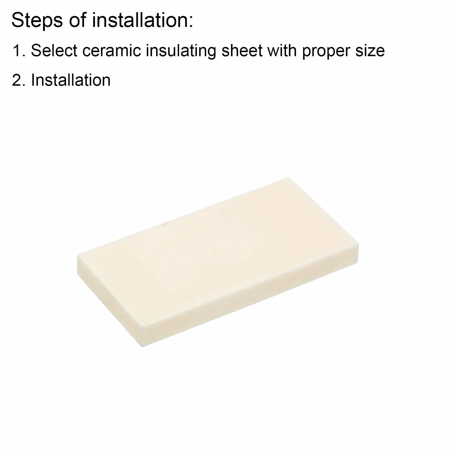 PATIKIL Allumina Ceramica Lastra Raffreddamento Imbottitura Isolante 2pz Alta Durezza per MOS Transistor 50x25x5mm
