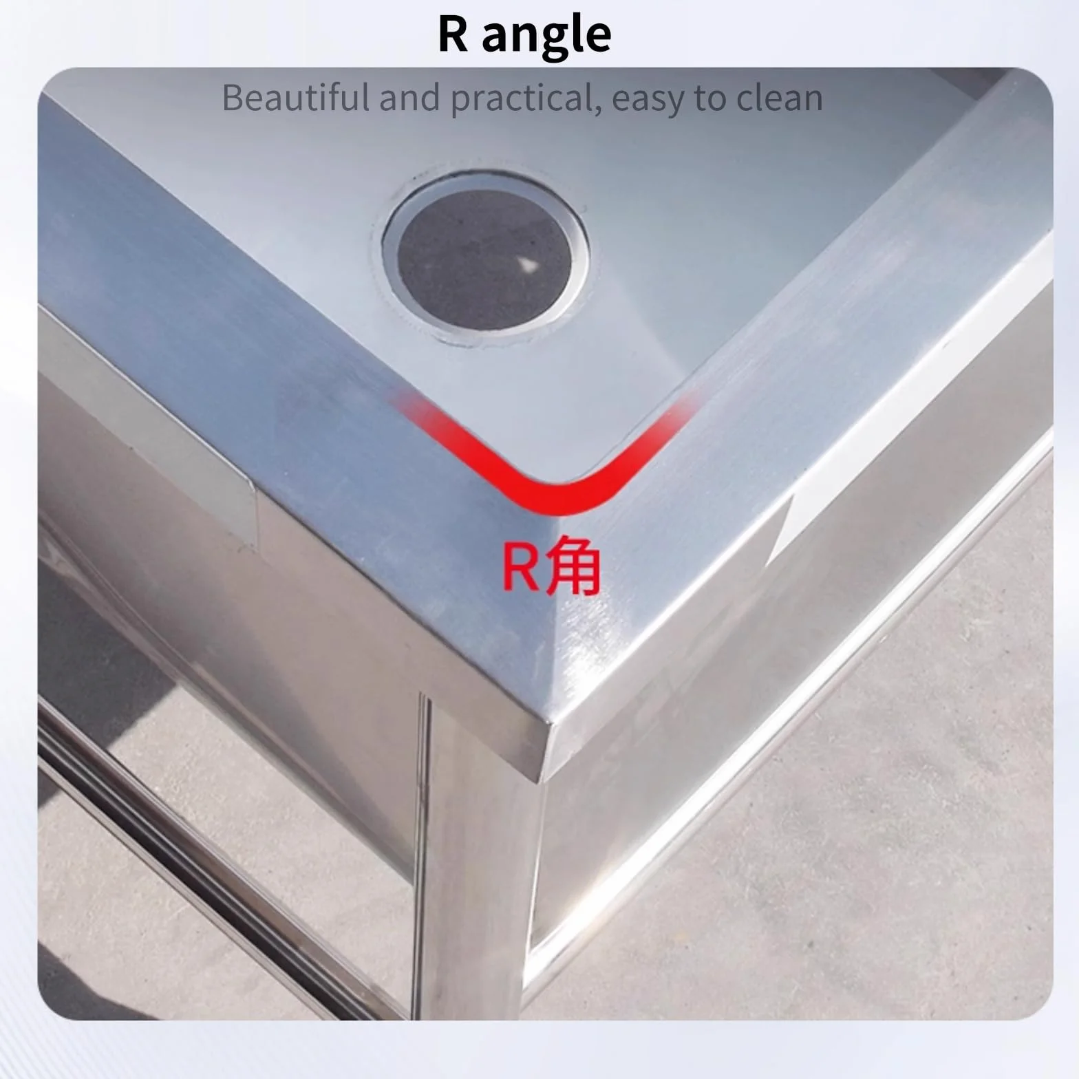 Lavello da cucina in acciaio inox, con rubinetto, lavabo, industriale, per ristorante, cucina, lavanderia, garage (dimensioni: 80 x 60 x 80 cm, profondità 40 cm/31,5 x 23,6 x 31,5 -