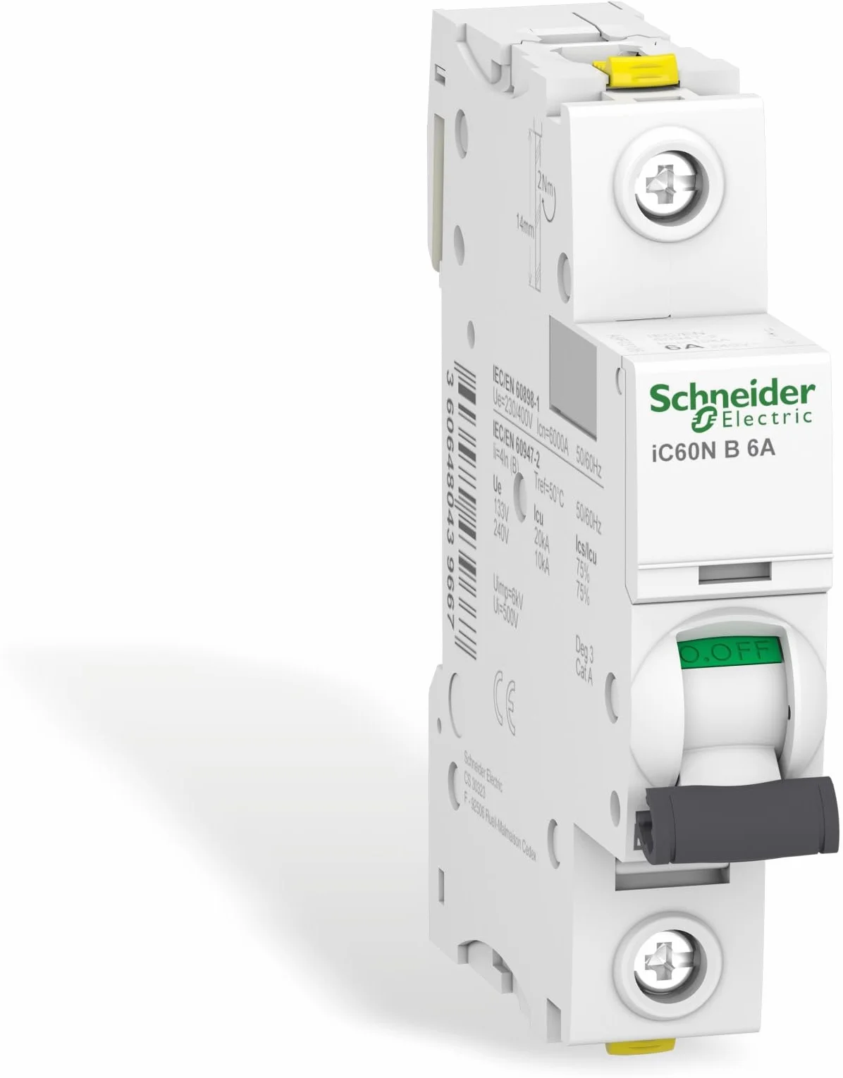 Schneider Electric Interruttore di protezione ACTI9 IC60N 1P 6A B, A9F03106