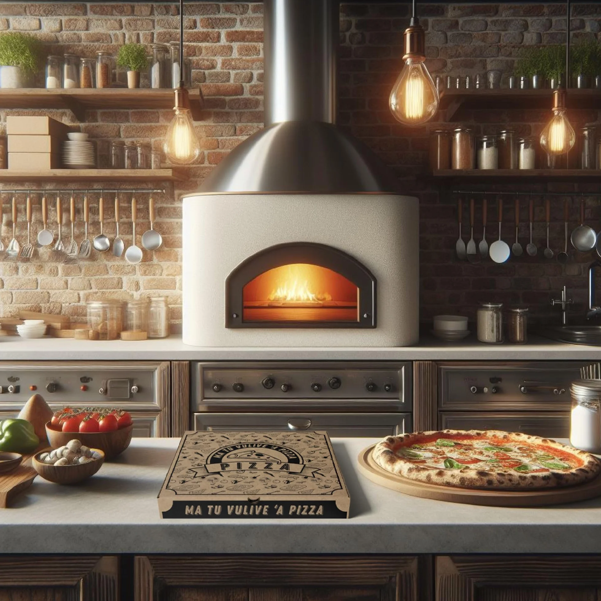 Scatole Pizza 33x33cm h 3,5 Cartone Termico