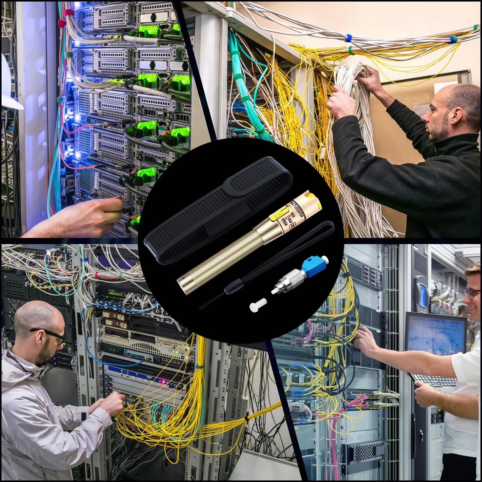 Visual Fault Locator 100 mW, tester per cavi in fibra ottica con interfaccia universale 2,5 mm FC/ST/SC