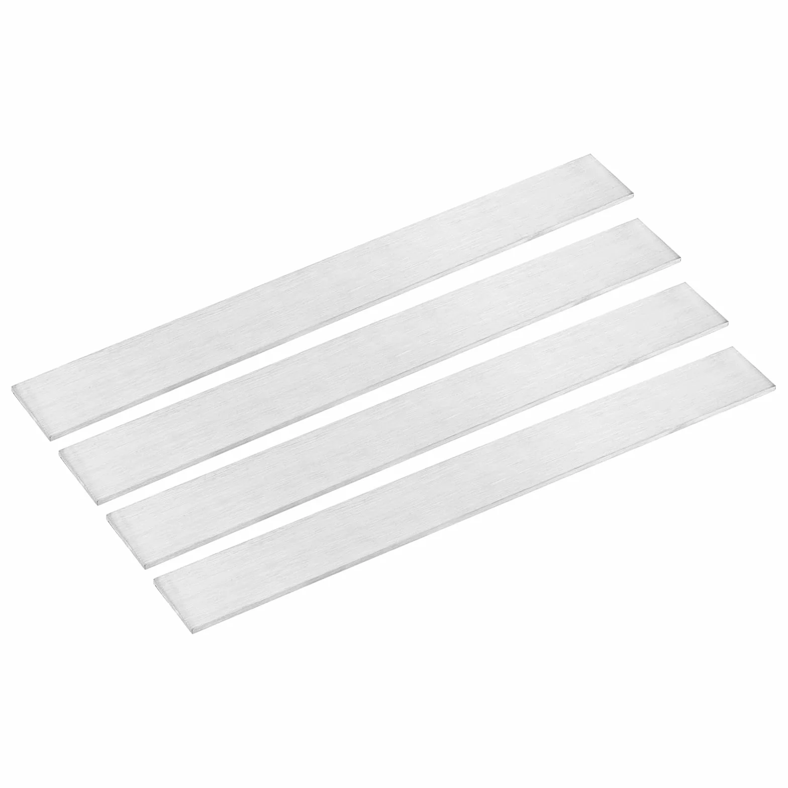 QUARKZMAN 4 Pezzi Barra Piatto Acciaio Inossidabile 304 1/8" x 1-3/16" x 12" Finitura Spazzolata