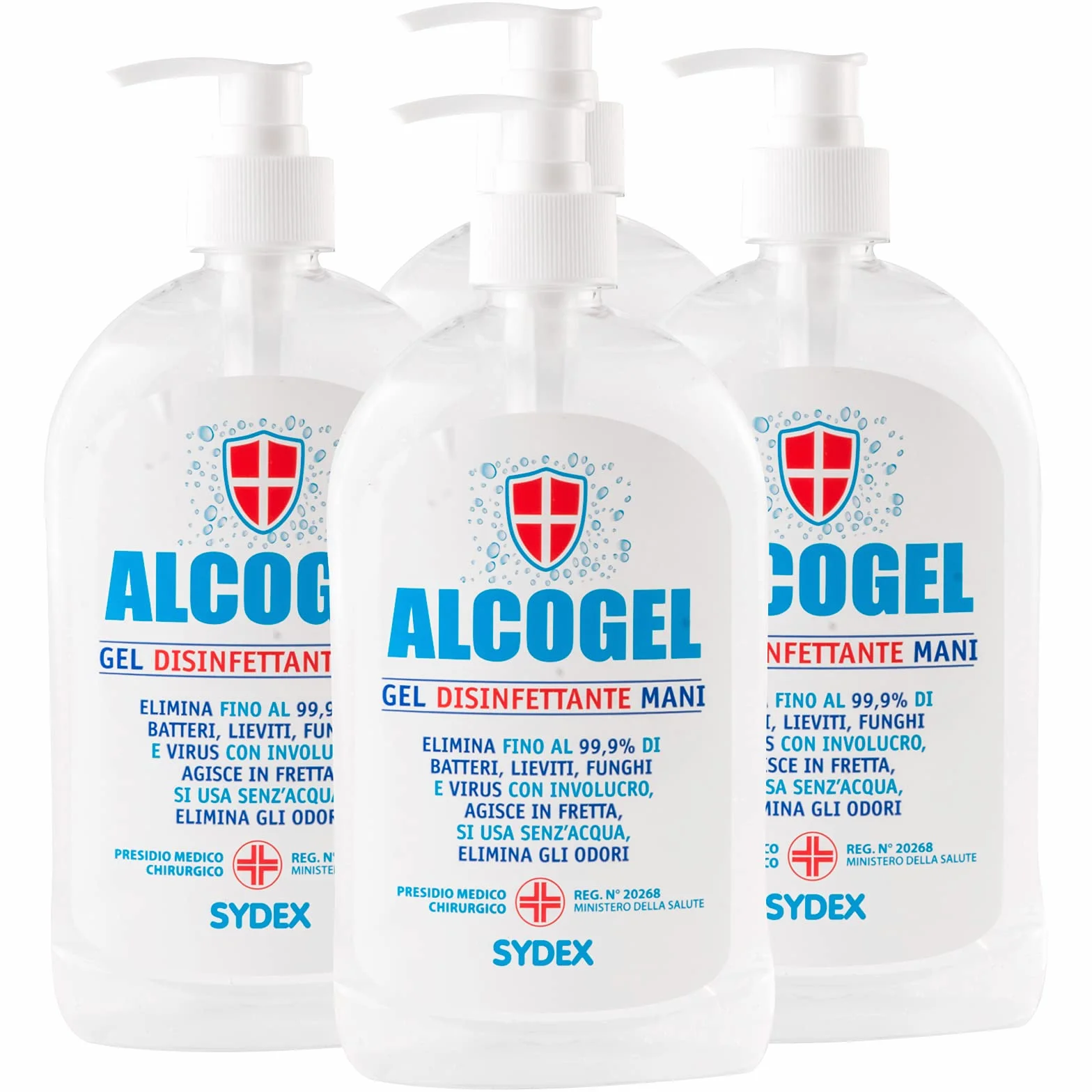 Gel Disinfettante Mani Professionale Antibatterico Presidio Medico Chirurgico 4x500ml