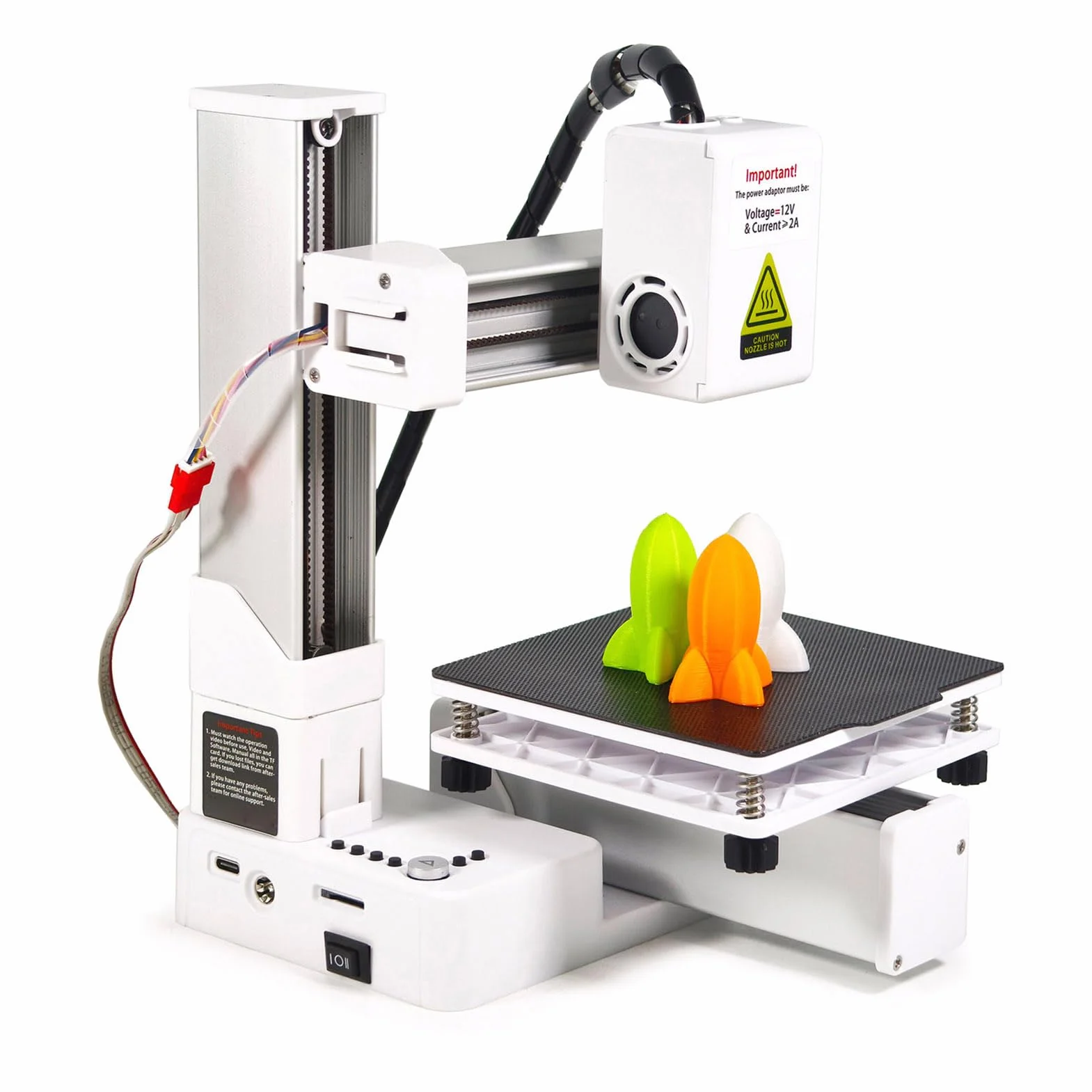 Mini Stampante 3D, Stampanti 3D per Principianti, Dimensioni di Stampa 4x4x4, Supporto TPU PLA da 1,75 Mm, Piccola Macchina da Stampa 3D con Piattaforma (Spina europea)