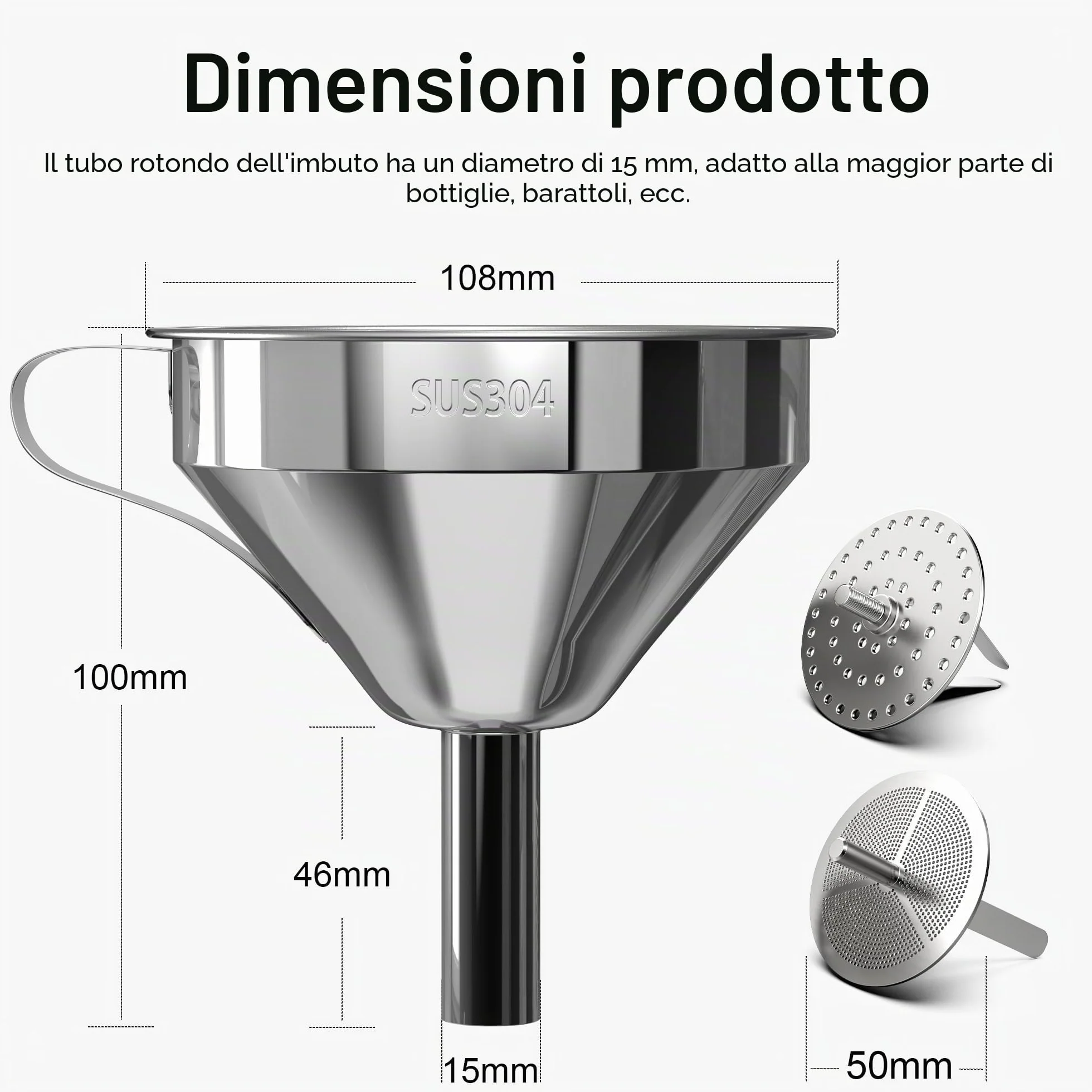JOREST 5 Pezzi Filtro Resina 3d Kit, Imbuto Con Filtro Acciaio Inossidabile + Pennello + Spugne Abrasive, Accessori Stampante 3d Resina per Anycubic Sla/Elegoo Mars
