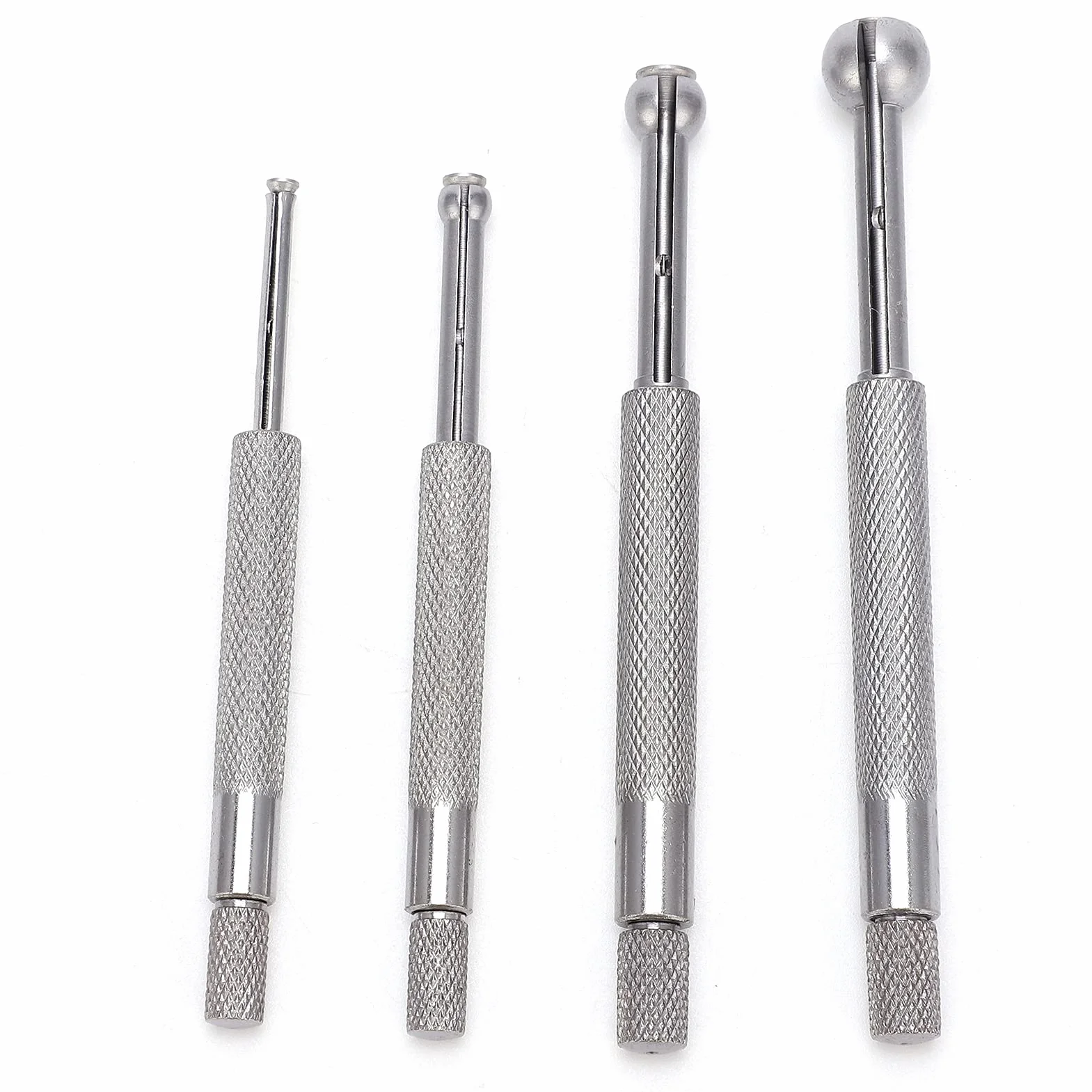 Calibro per Fori 4PCS Calibro Telescopico Calibro a Sfera Completo Set di Alesametri 3‑13 Mm per Misurazione di Scanalature di Fessure per Piccoli Fori