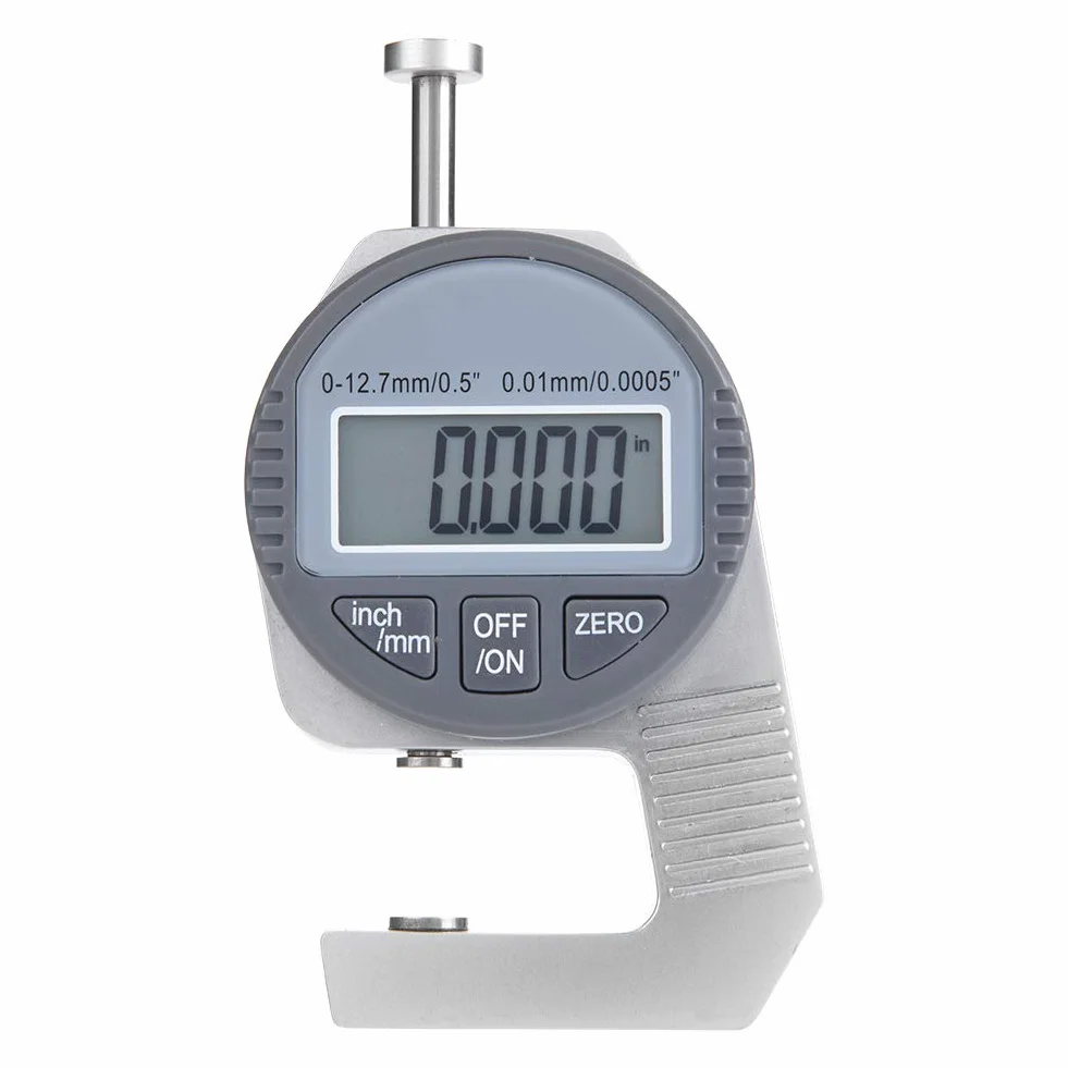 Calibro di spessore digitale LCD 0-12,7 mm/0,5" 0,01 mm/0,0005" Testa di misura piatta