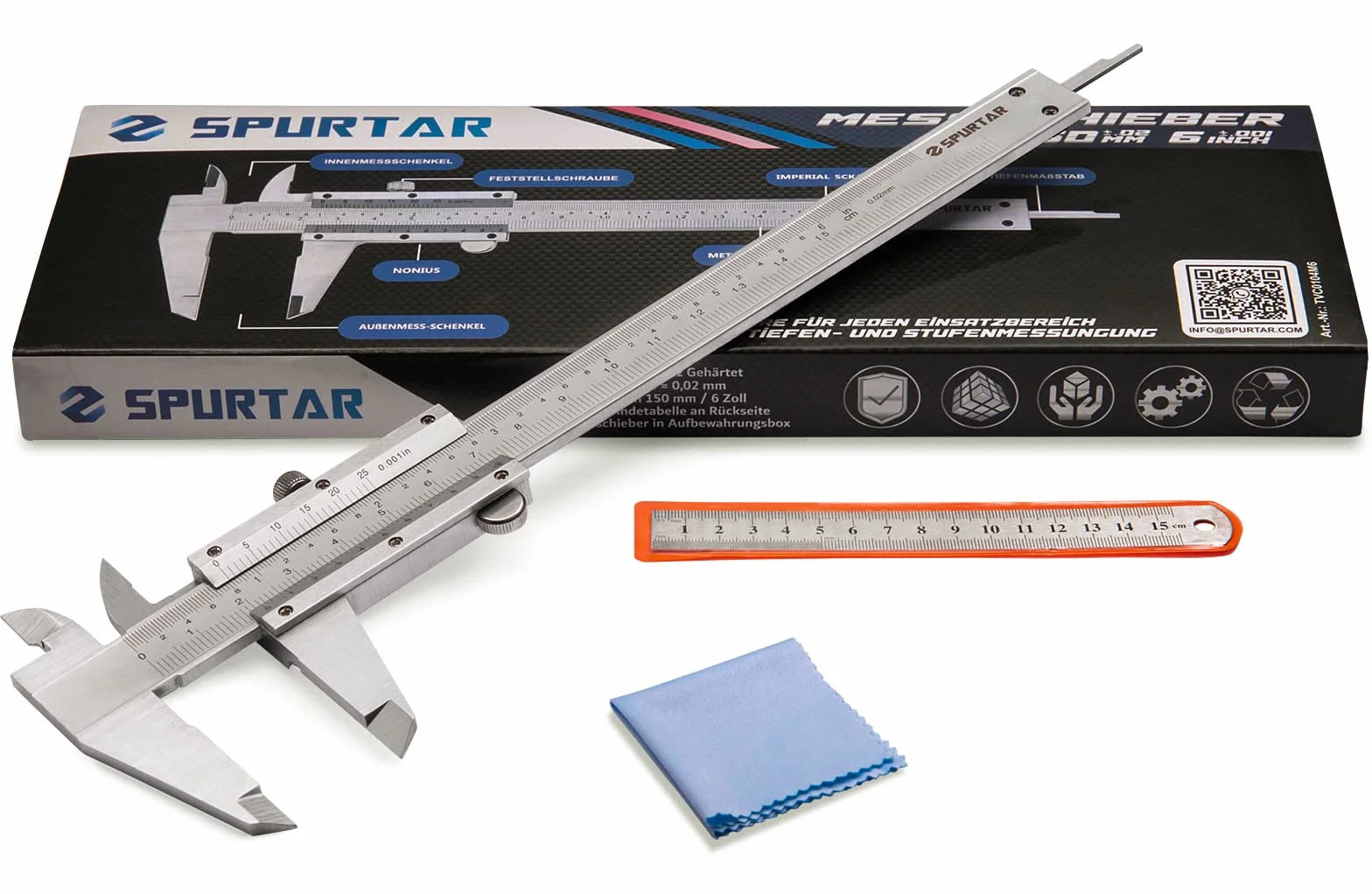 Spurtar Calibro a Corsoio 150 mm 6 Pollici Precisione 0,02 mm