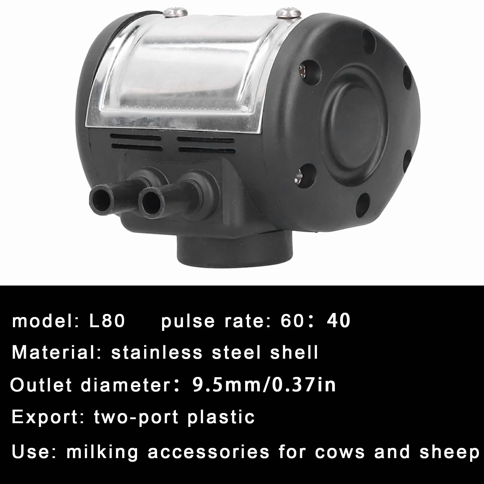 OUKENS Pulsatore per mungitrice Universale a 2 uscite in plastica per Mucche e Pecore