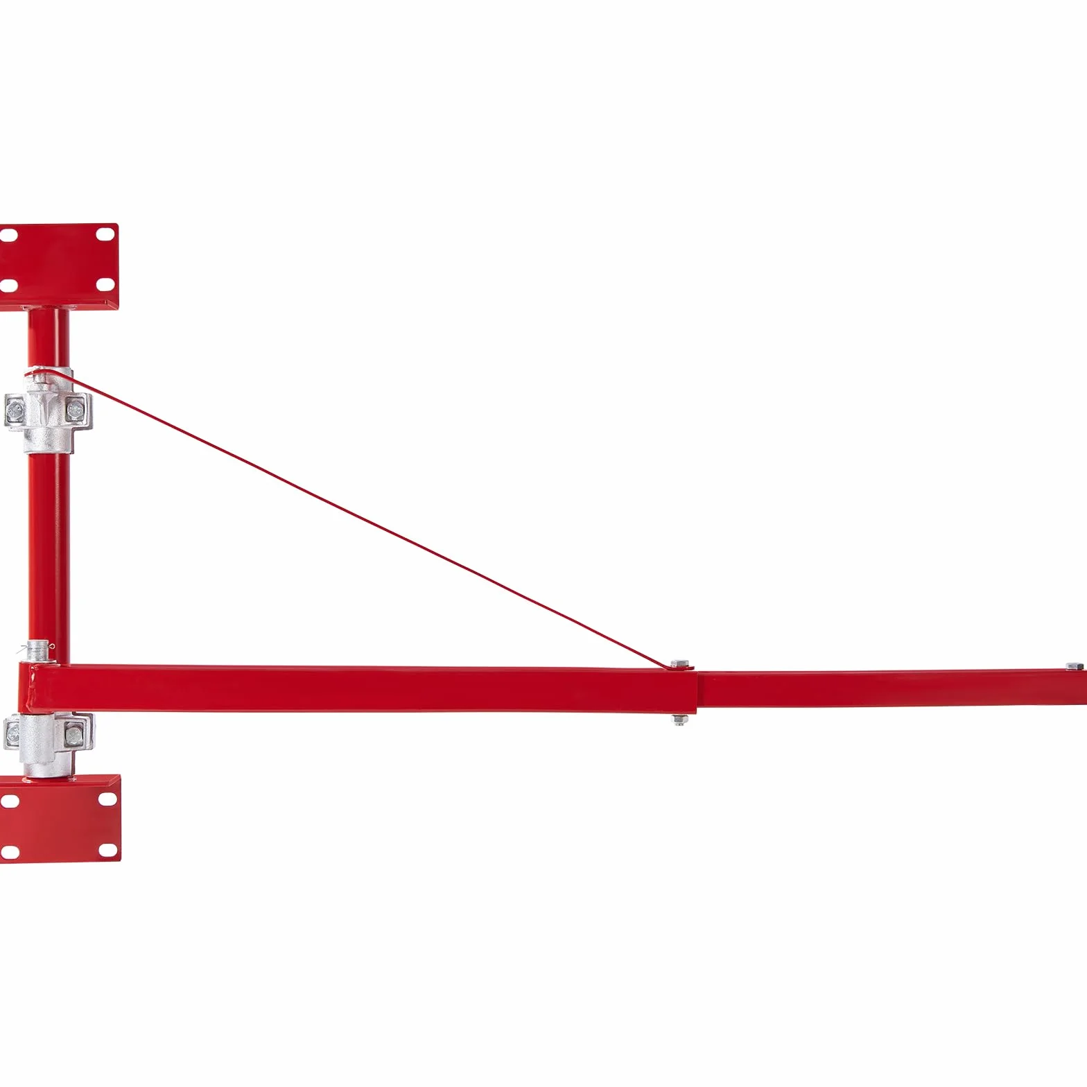 VEVOR Braccio Supporto per Paranco Elettrico, Capacità Carico 600 kg, Braccio di Supporto per Paranco Girevole con Asta, Telaio di Sollevamento in Acciaio a 180° per Officina, Garage