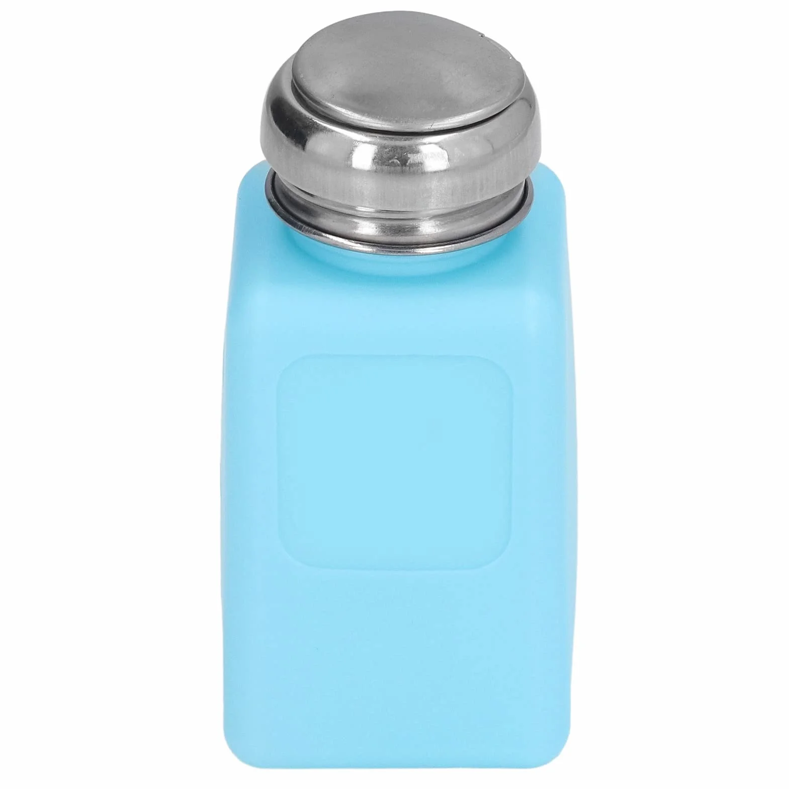 Erogatore di Solvente 200 ml ESD Sicuro, Flacone con Pompa in Acciaio Inossidabile Blu