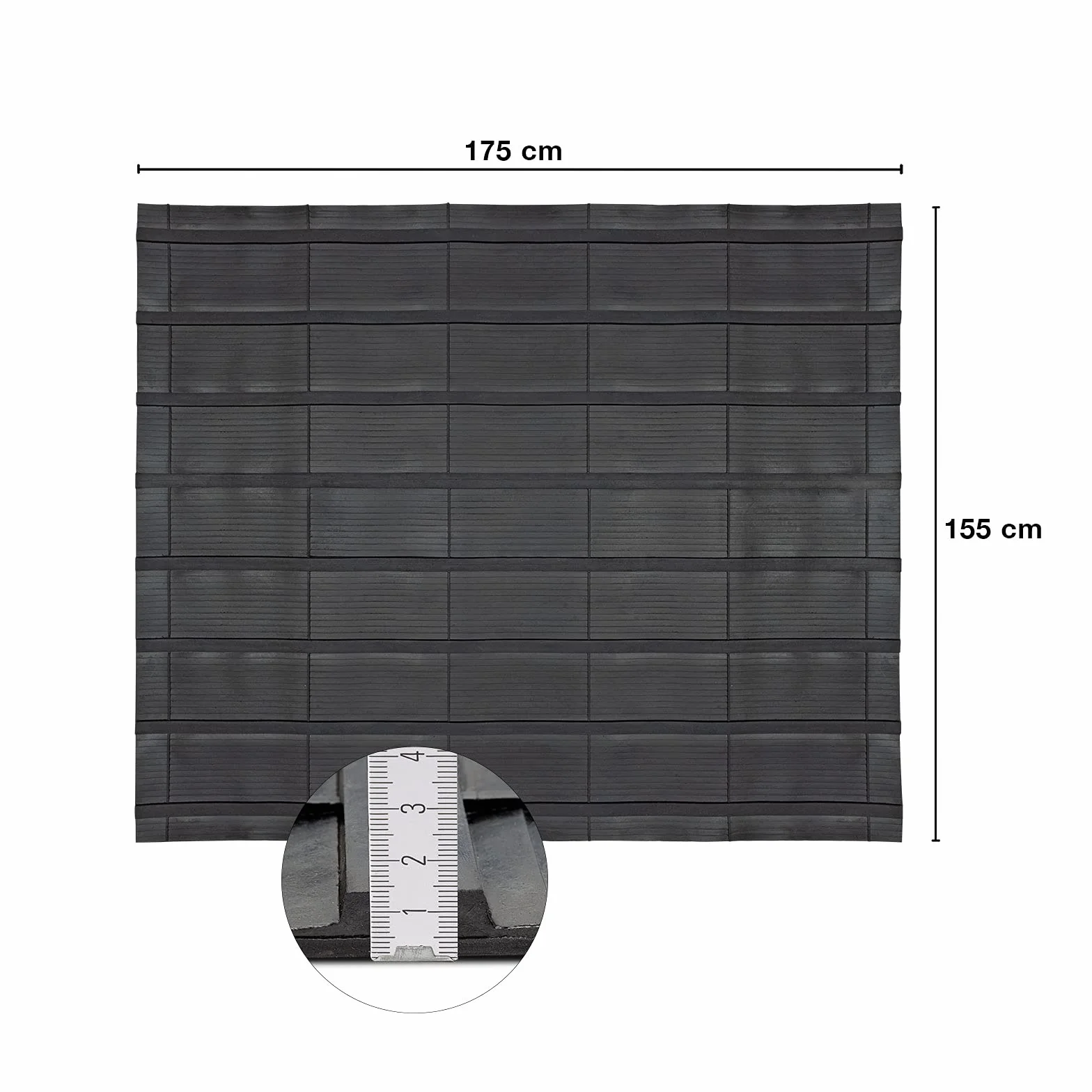 Tappetino per rampa per rimorchi cavalli 155x175 cm antiscivolo gomma GW8002
