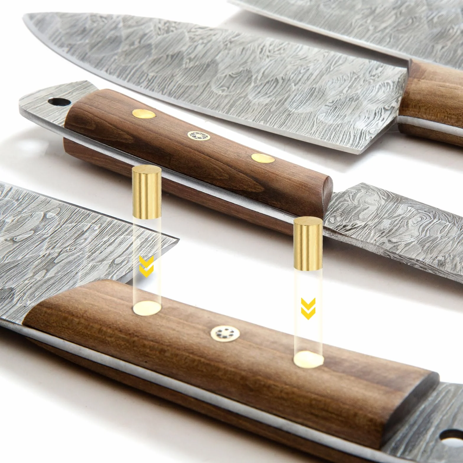 M METERXITY 5-Pack Asta In Ottone, Diametro 1-2.5mm 7.87" H59 Asta Tonda In Ottone Massiccio Per Perno Manico Coltello Materiale Forniture Per Realizzazione Coltelli, Tornio Rivetto Tondello