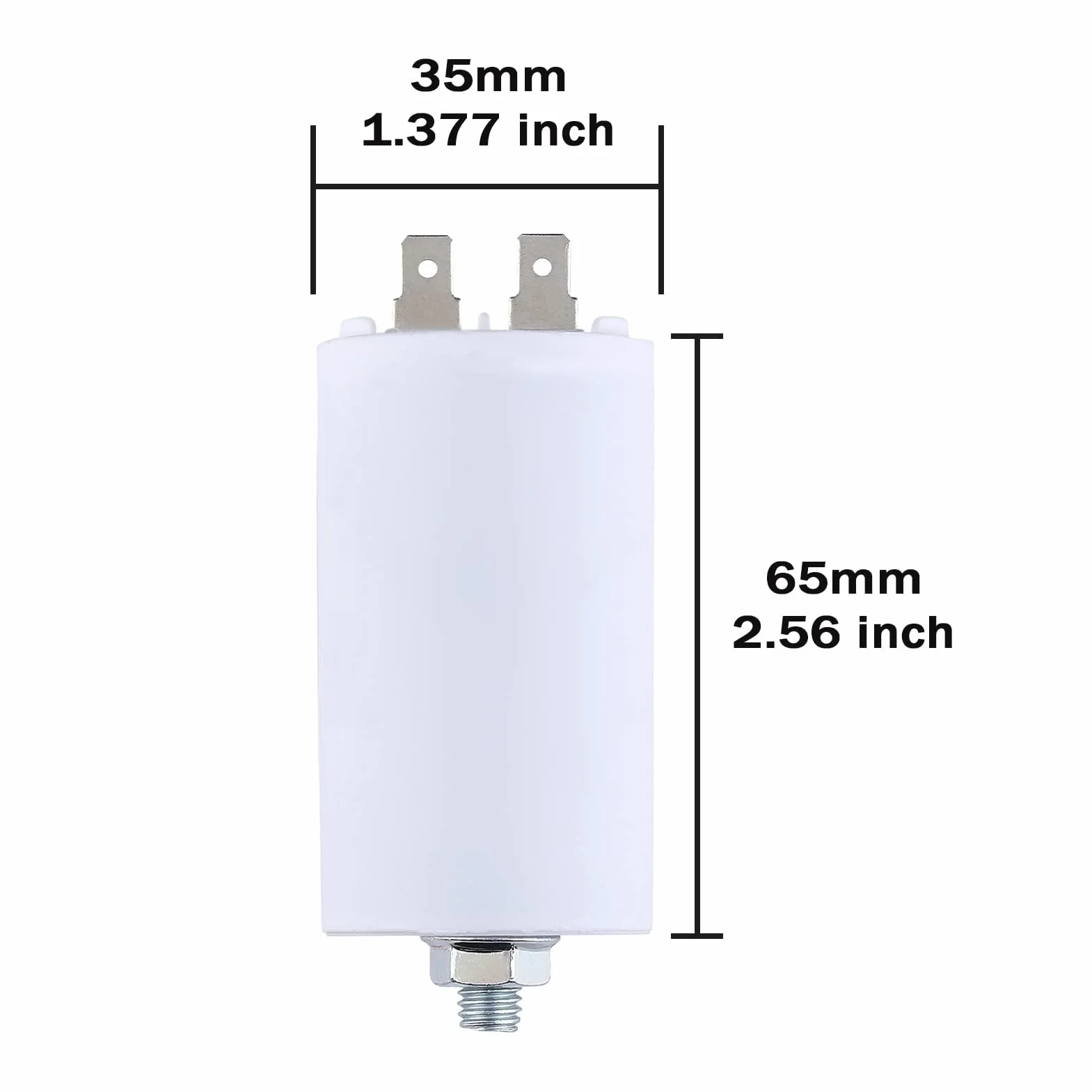 VEXUNGA CBB60 Condensatore Avviamento Motore 8uF 450V 35x65MM M8