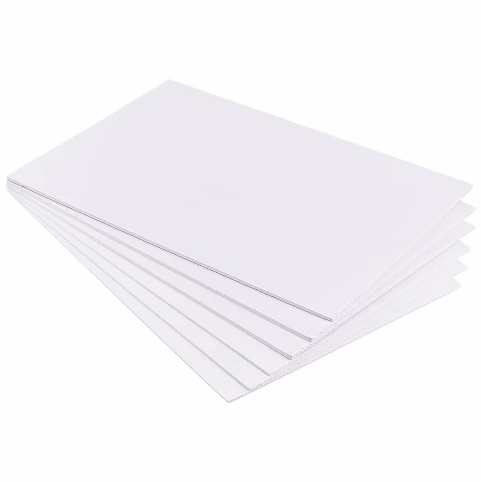 BENECREAT 6 Foglio di Pannelli in Schiuma Bianca da 2/3 mm, Scheda di Montaggio su Scheda per Poster Rettangolare in Schiuma di PVC da 30x20 cm per Il Montaggio, Mestieri, Modellismo
