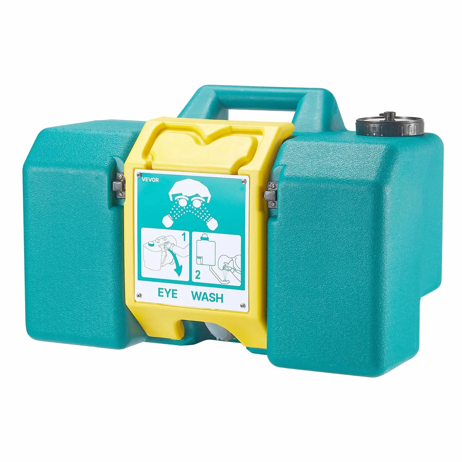 VEVOR Stazione di Lavaggio Oculare di Emergenza 535 x 245 x 355 mm Portatile con 2 Spruzzi