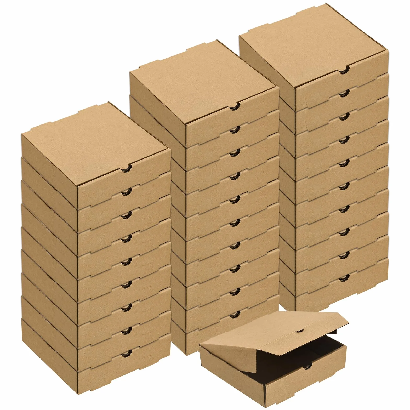 sourcing map Scatole per pizza 30 pezzi 15,2 x 15,2 cm carta di vacchetta ondulate marrone