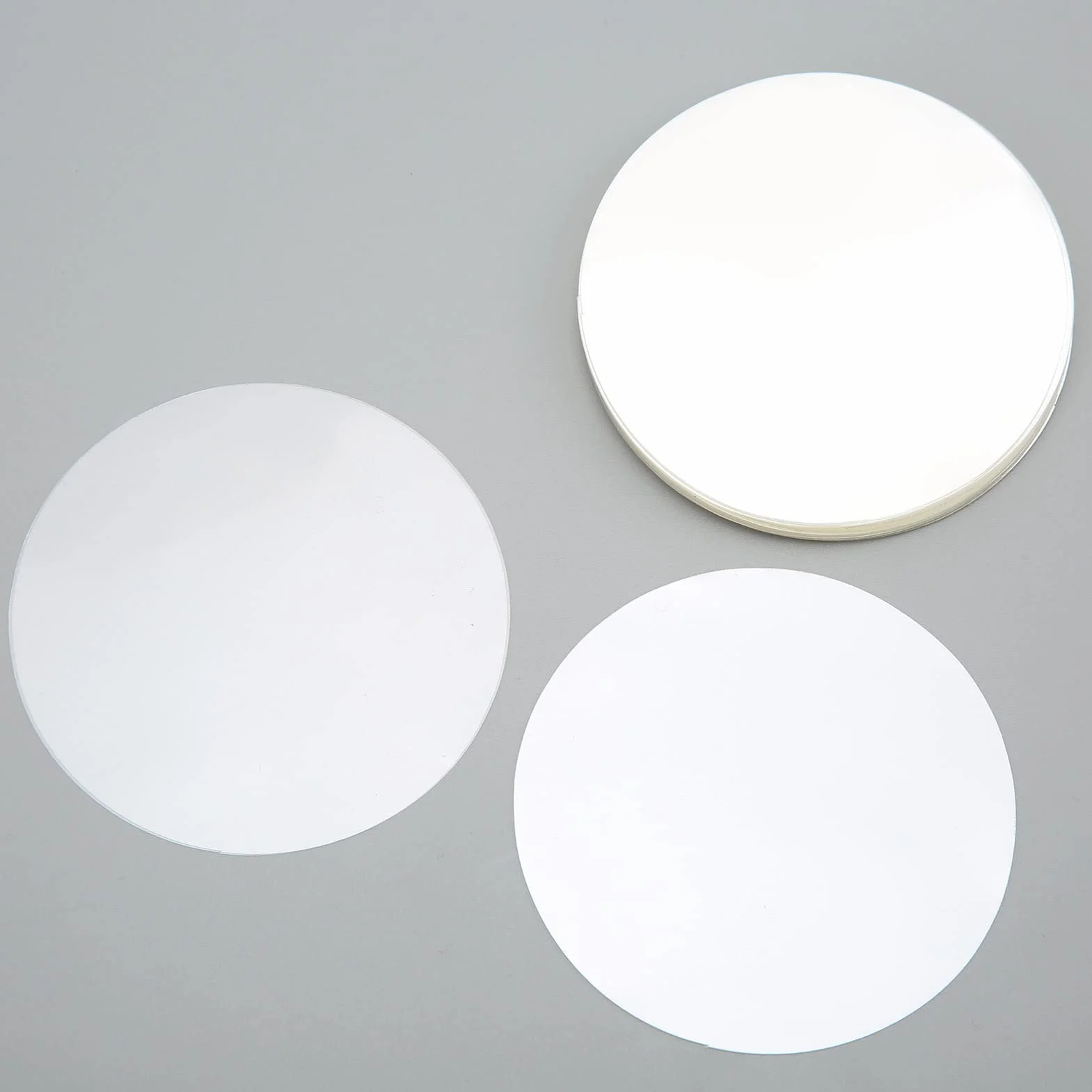 SEAFRONT 100Pcs Badge Film PVC Materiale Trasparente Circle Badge Pellicola Protettiva per Button Maker Fai da Te (58 MM)