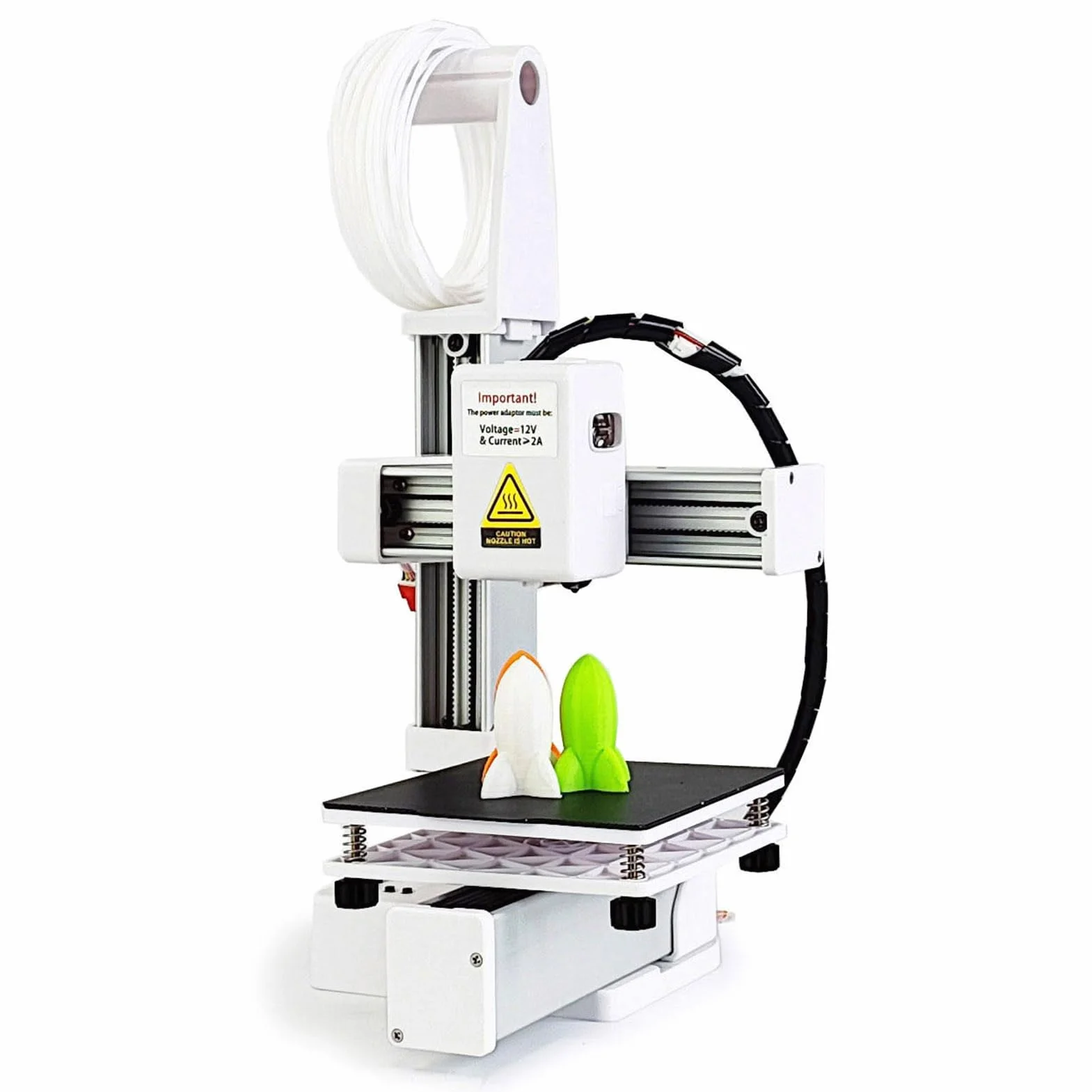 Mini Stampante 3D, Stampanti 3D per Principianti, Dimensioni di Stampa 4x4x4, Supporto TPU PLA da 1,75 Mm, Piccola Macchina da Stampa 3D con Piattaforma (Spina europea)