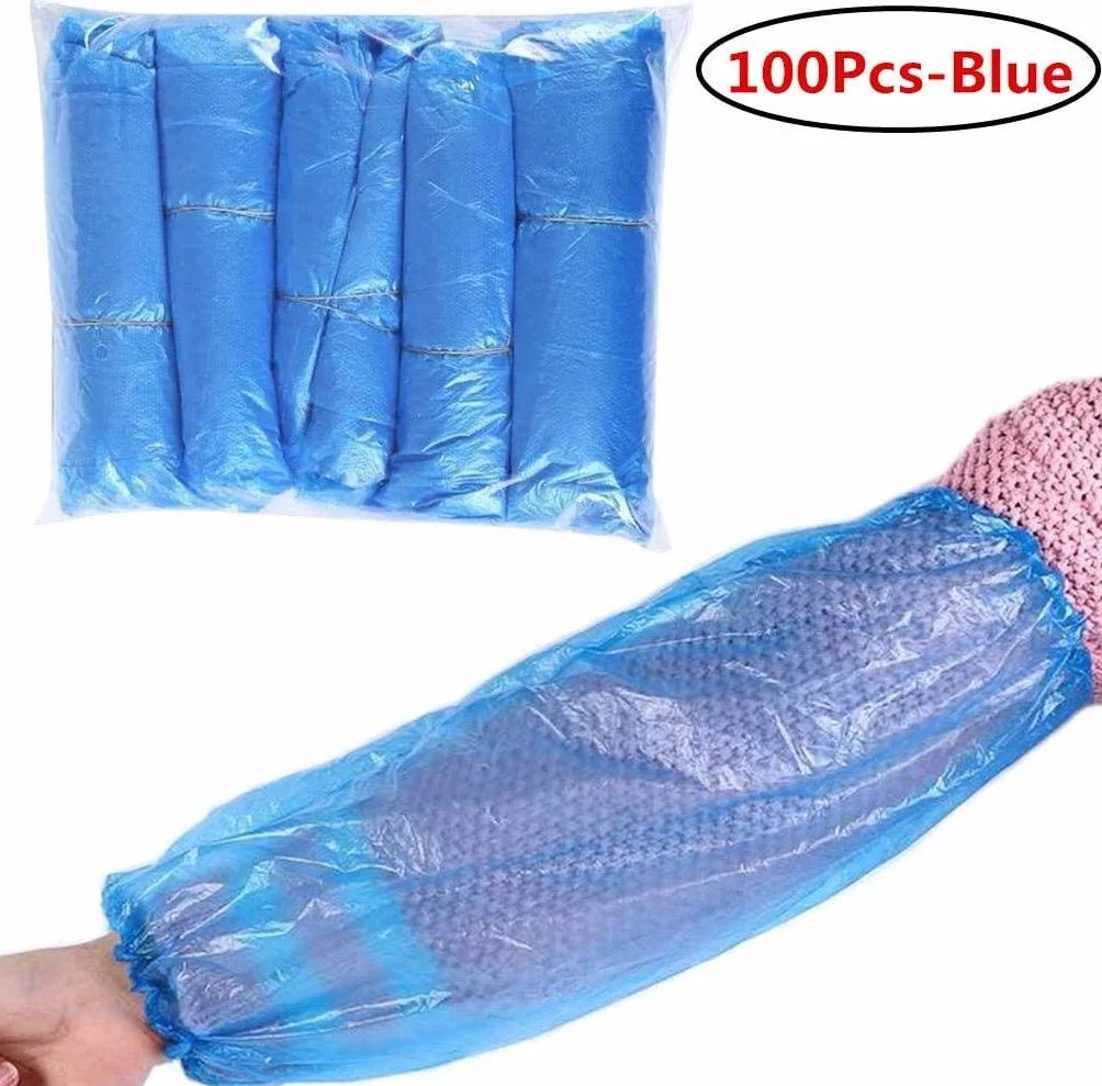 Monouso Braccio Copre Manicotti Oversleeves Impermeabile Medico Taglia Unica Blu Zestaw 100 sztuk