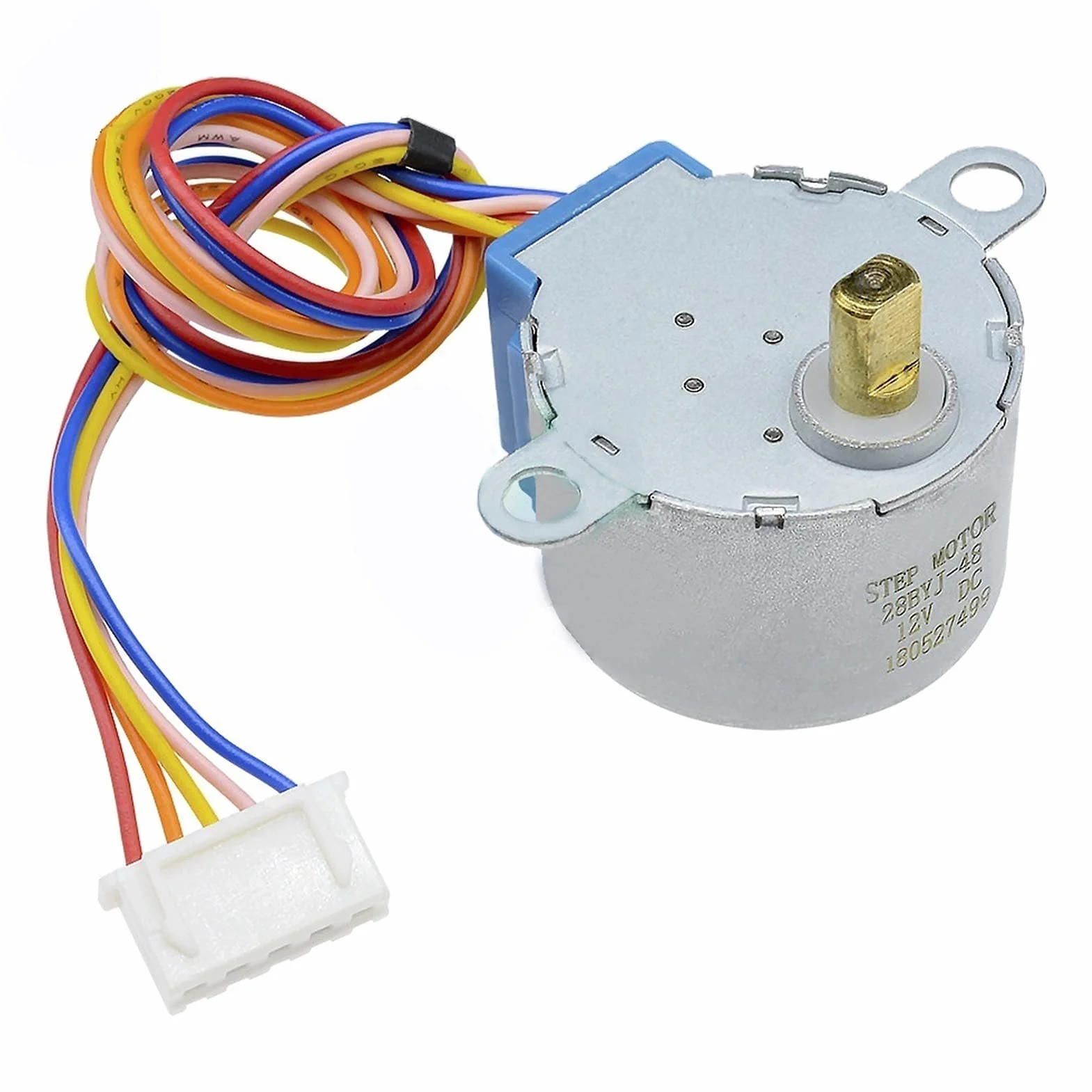 zxxin- Motore elettrico 28BYJ48. DC. Motore del passo di riduzione, 5V / 12V 4 Motorino passo-passo di fase, rendimento, 28BYJ 2 8BYJ-48. Robusto e durevole (Shaft Diameter : 12V Motor)