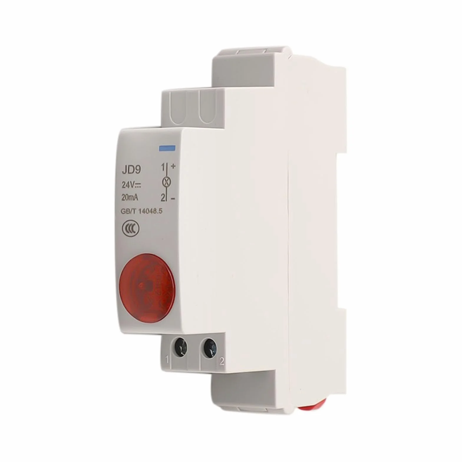 JD9 Serie Din Rail Mount Lampada di Segnale 24V AC DC Indicatore Luce Con Lunga Durata Per Controllo Industriale E Per Applicazioni Segnali Pilota (Rosso)