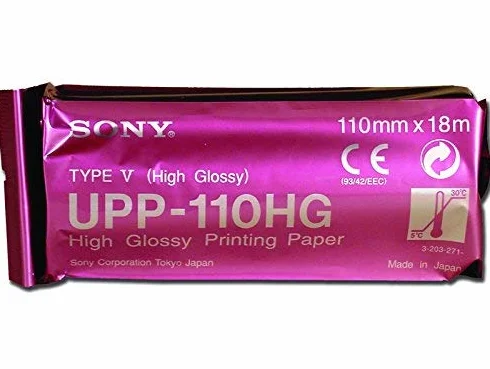 Rotoli SONY UPP-110 HG Originale Carta Termica Ultralucida per Stampante Medicale Pacco da 3