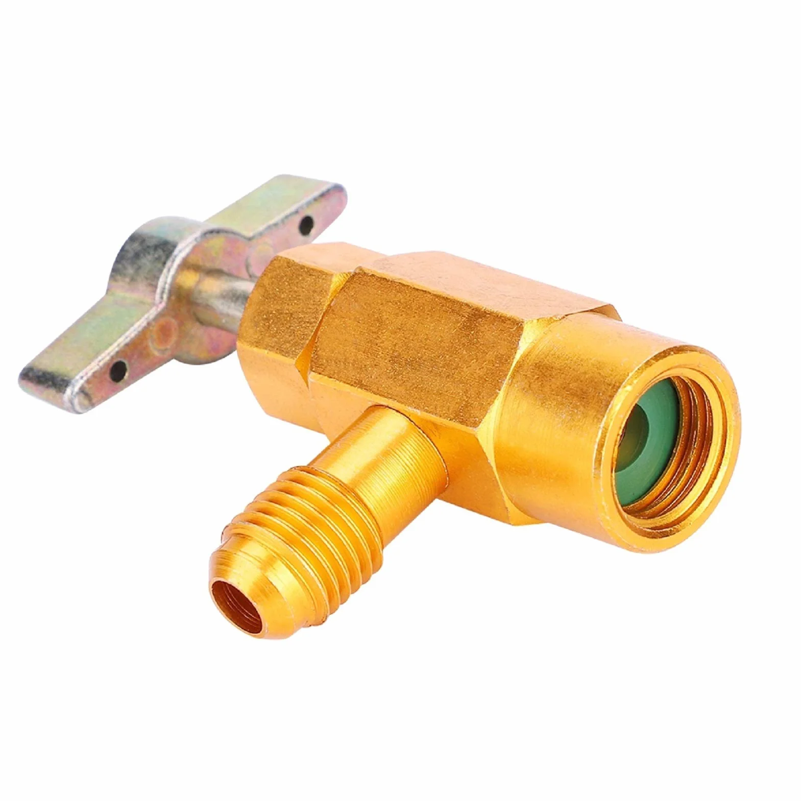 Rubinetto bombola autosigillante, erogazione bombola per rubinetto refrigerante R-134a R-134 AC Attrezzo valvola filettatura Acme 1/2 ", per collettore condizionatore