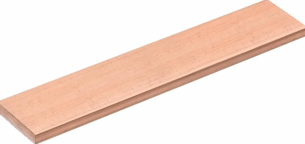 Barra Piatta Liscia in Rame Elettrolitico Da 10 a 100 mm in Diverse Lunghezze e Spessori (30x3 mm lunghezza 1 Metro)