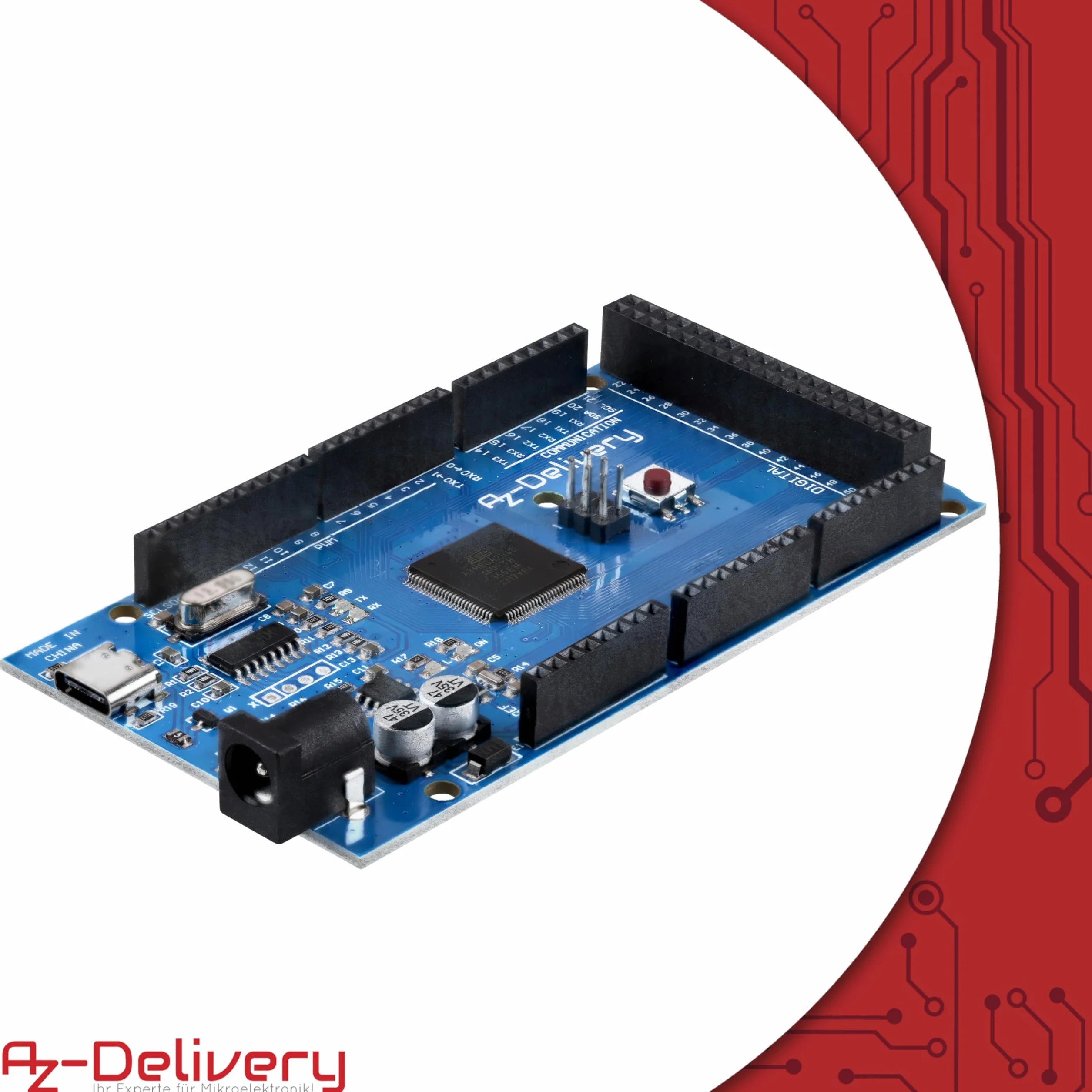 AZDelivery AZ-MEGA2560 Scheda Microcontroller USB-C Compatibile con Arduino