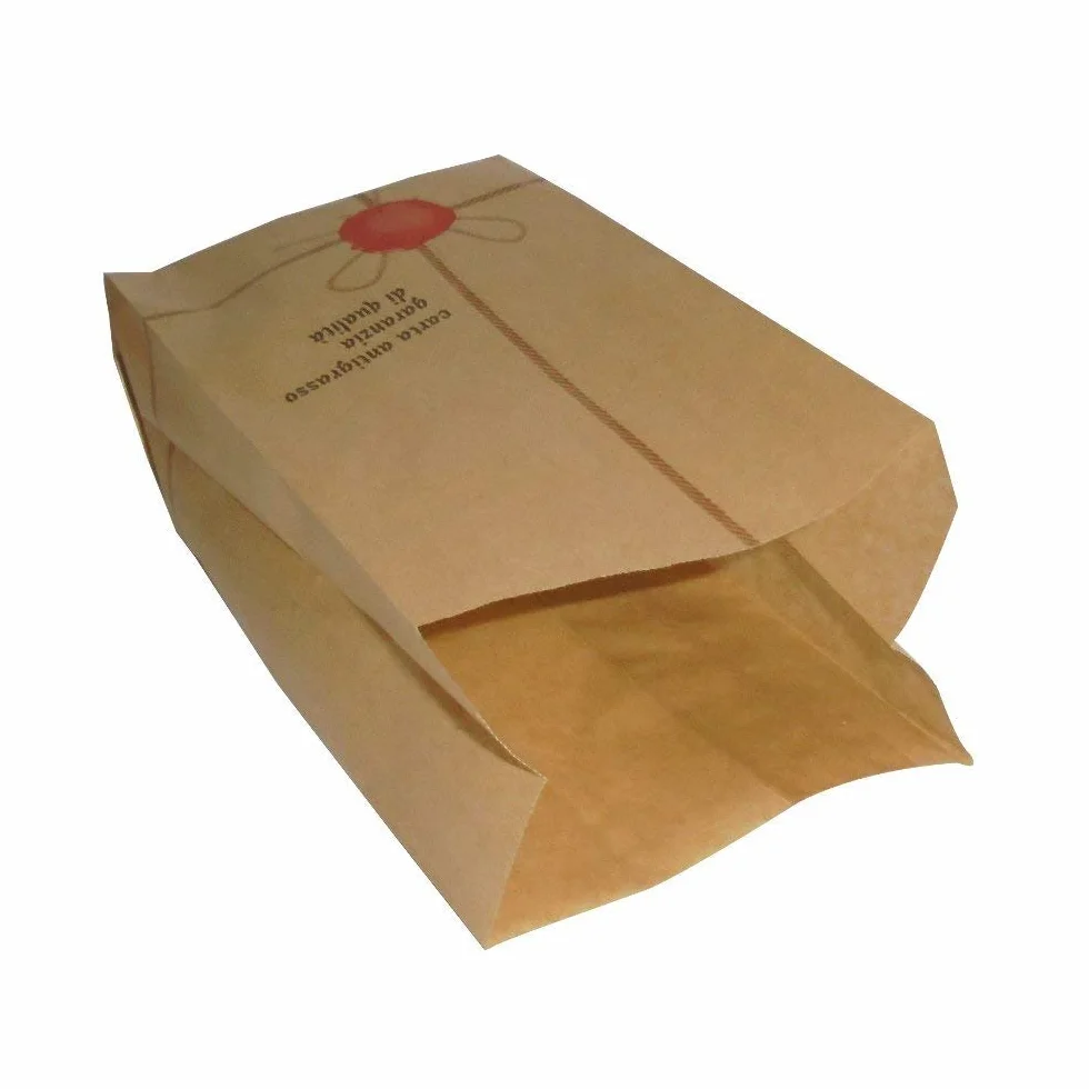 PZ 200 BUSTA IN CARTA CM 14 X 30 SACCHETTO IN CARTA ANTI GRASSO PER PANE PIZZETTE E DOLCI PAPER BAG