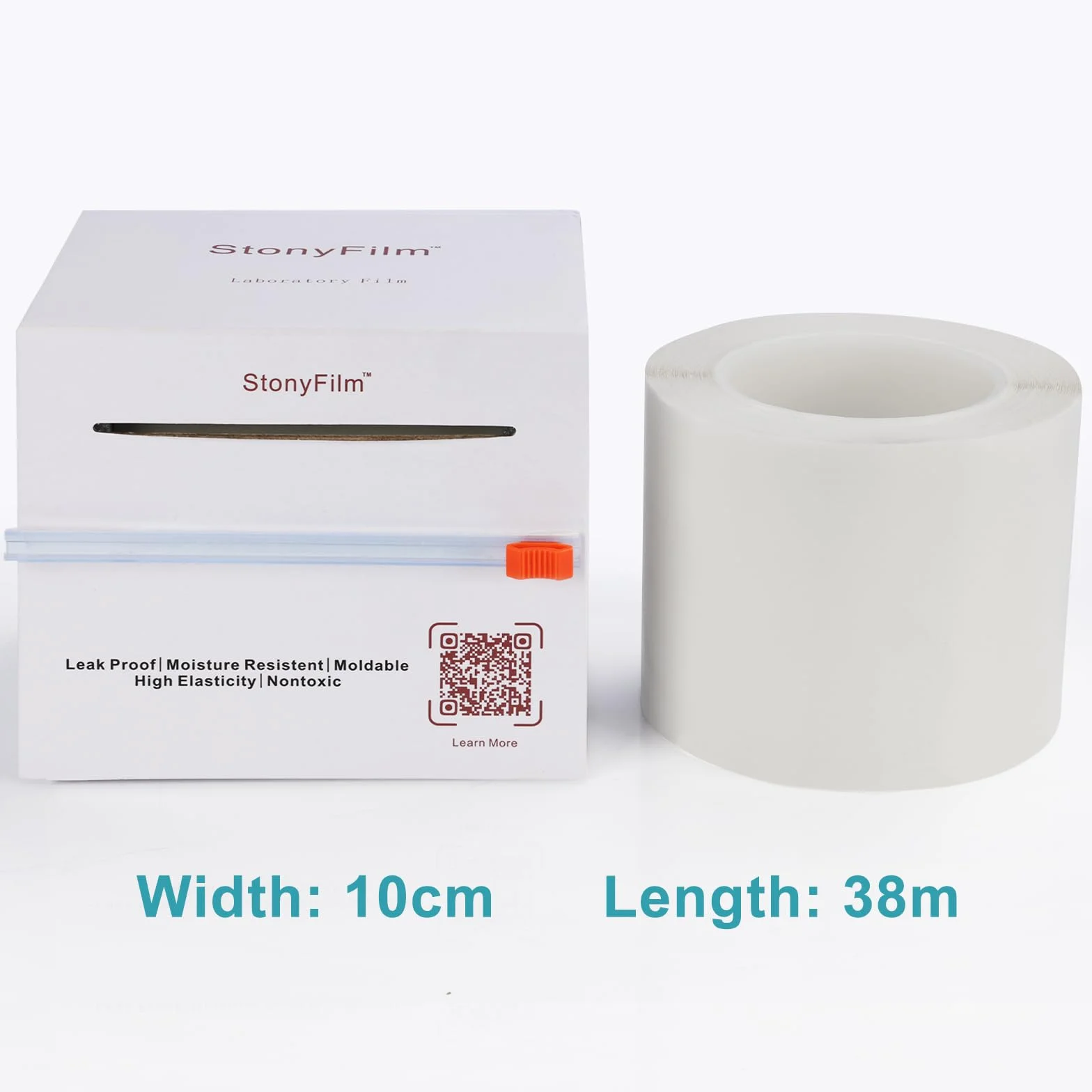 stonylab Pellicola Sigillante per Laboratorio, 10 cm x 38 m, Flessibile e Estensibile (Oltre 500%), Auto-Adesiva per Contenitori da Laboratorio, Previene Perdite ed Evaporazione