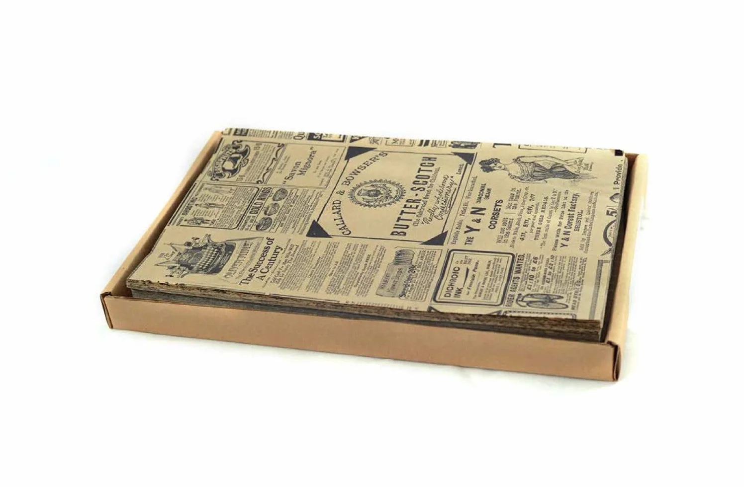 Hostelnovo - 500 fogli di carta kraft antigrasso per alimenti - Misura unica 32 x 20 cm - ideale per confezioni di patatine e qualsiasi tipo di contenitore