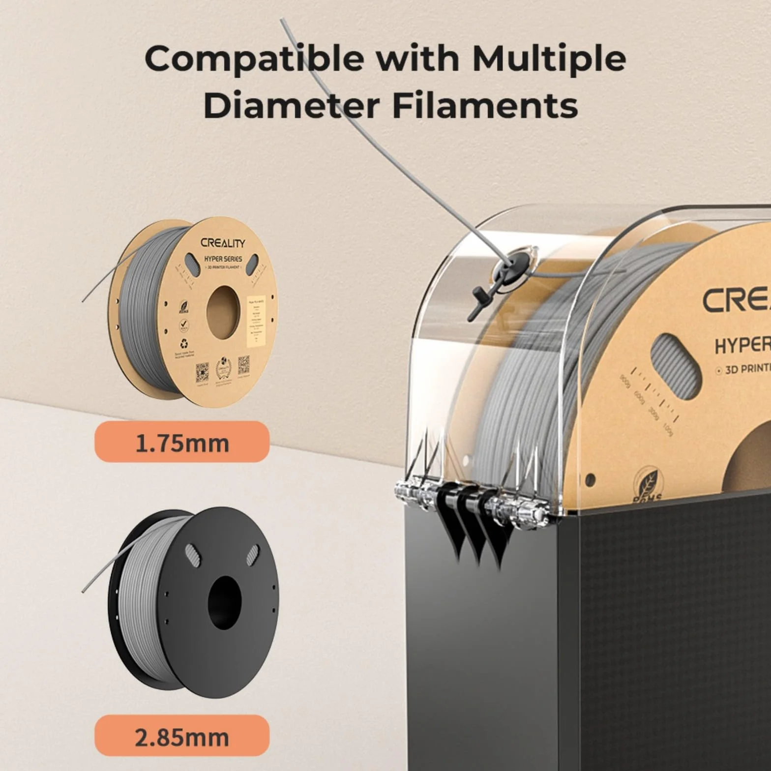 Creality Filament Dryer, Essiccatore Filamento 360° Riscaldamento per PLA PETG ABS TPU 1,75/2,85 mm (Dryer Box Pro)