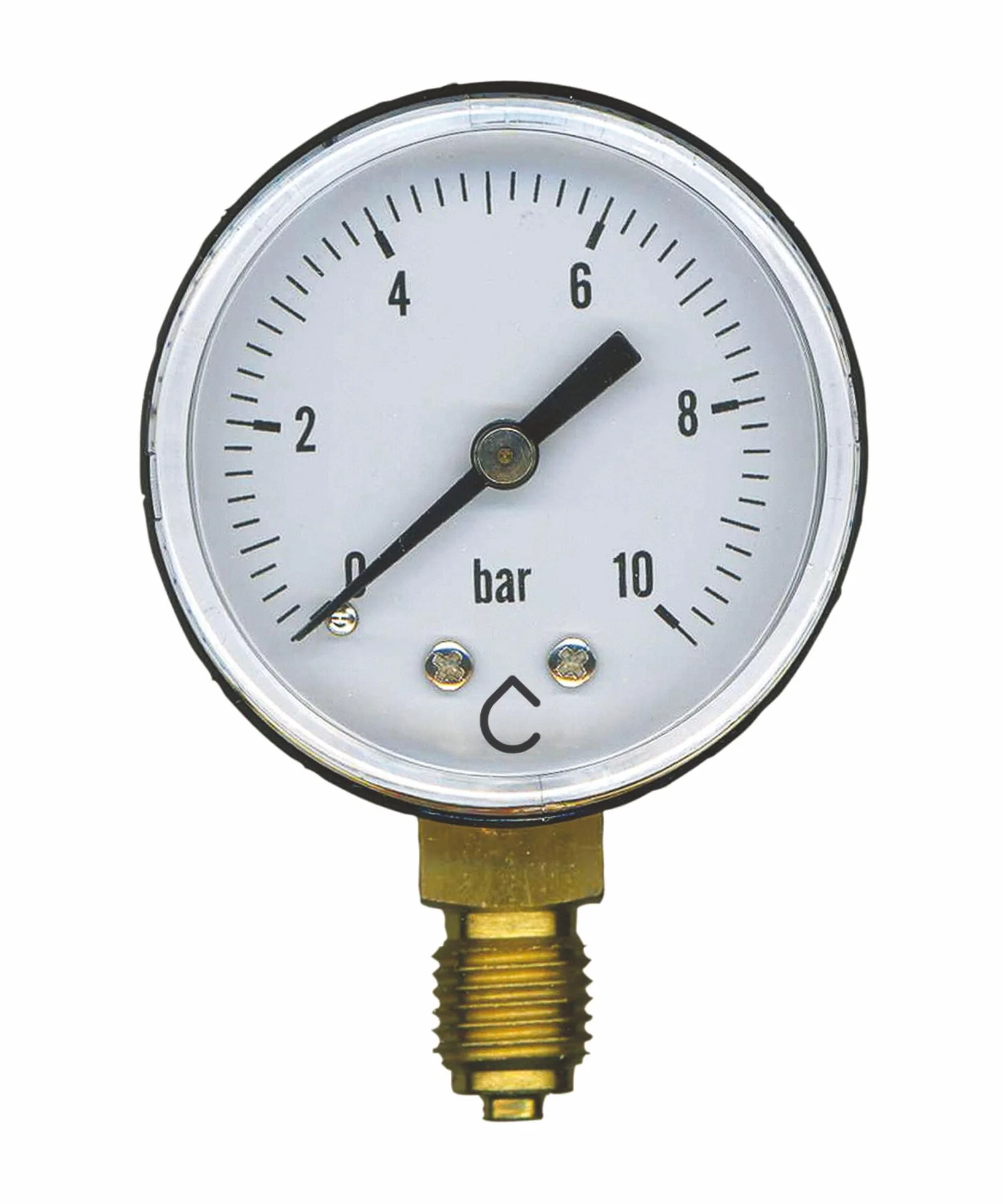 SOMATHERM FOR YOU - Manometro 8/13-10 Bar - Attacco Radiale - Ø63 mm - Nero - Cassa ABS Antiurto - Per Fluidi Non Corrosivi - Temperatura da -20°C a +60°C