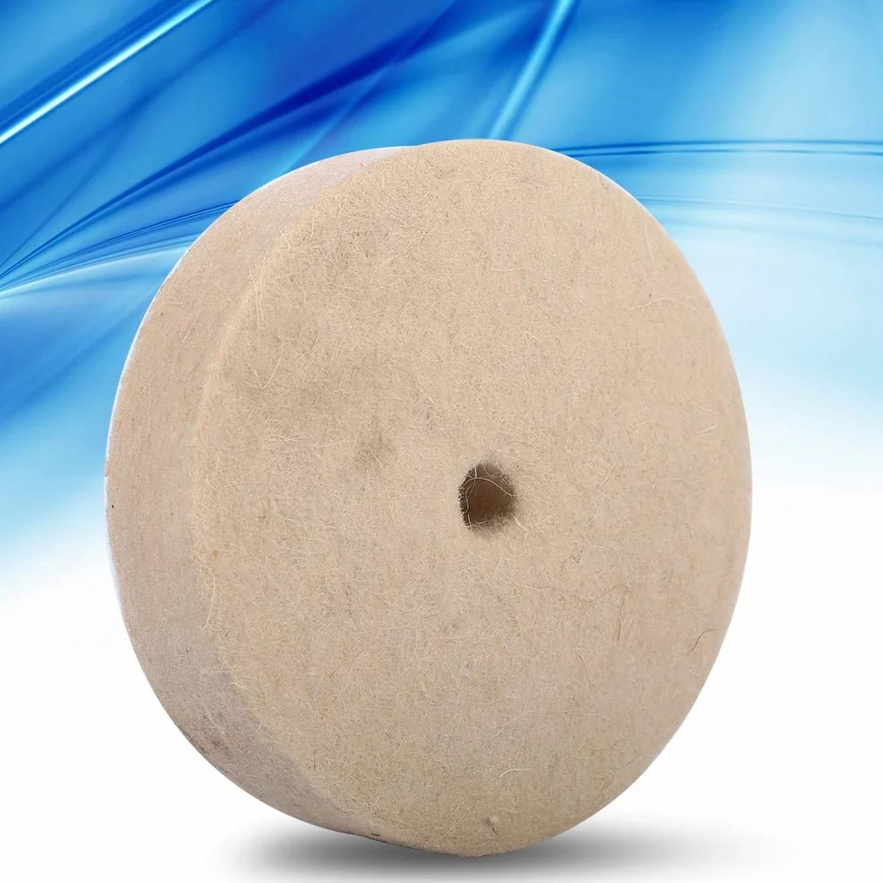 Mola per Lucidatura in Lana 100x25mm 4" Disco Rotondo in Feltro di Lana
