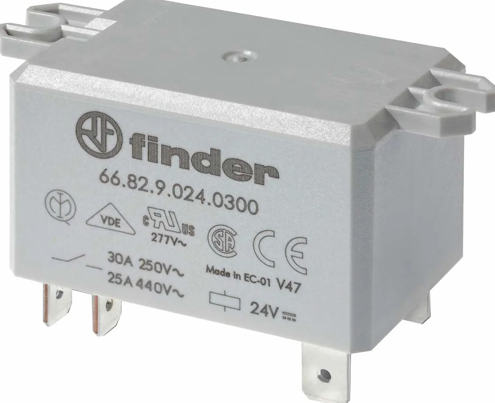 Finder Serie 66 trasmettitore di potenza Faston 2 contatto aperto 230 VAC