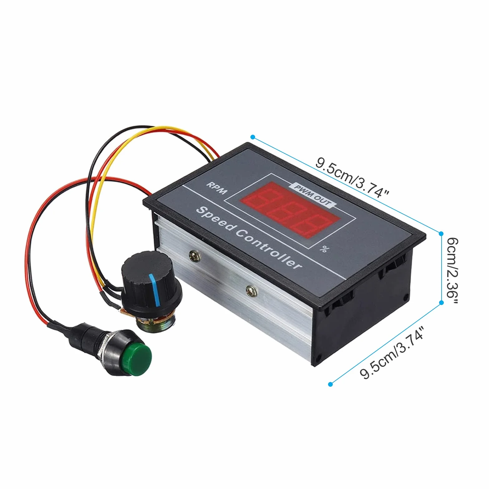 RUIZHI Regolatore di Velocità del Motore CC DC 6-60V 12V 24V 36V 48V 30A, Regolatore del Regolatore Continuo a Velocità Variabile, Regolatore di Tensione del Motore con Interruttore Start Stop