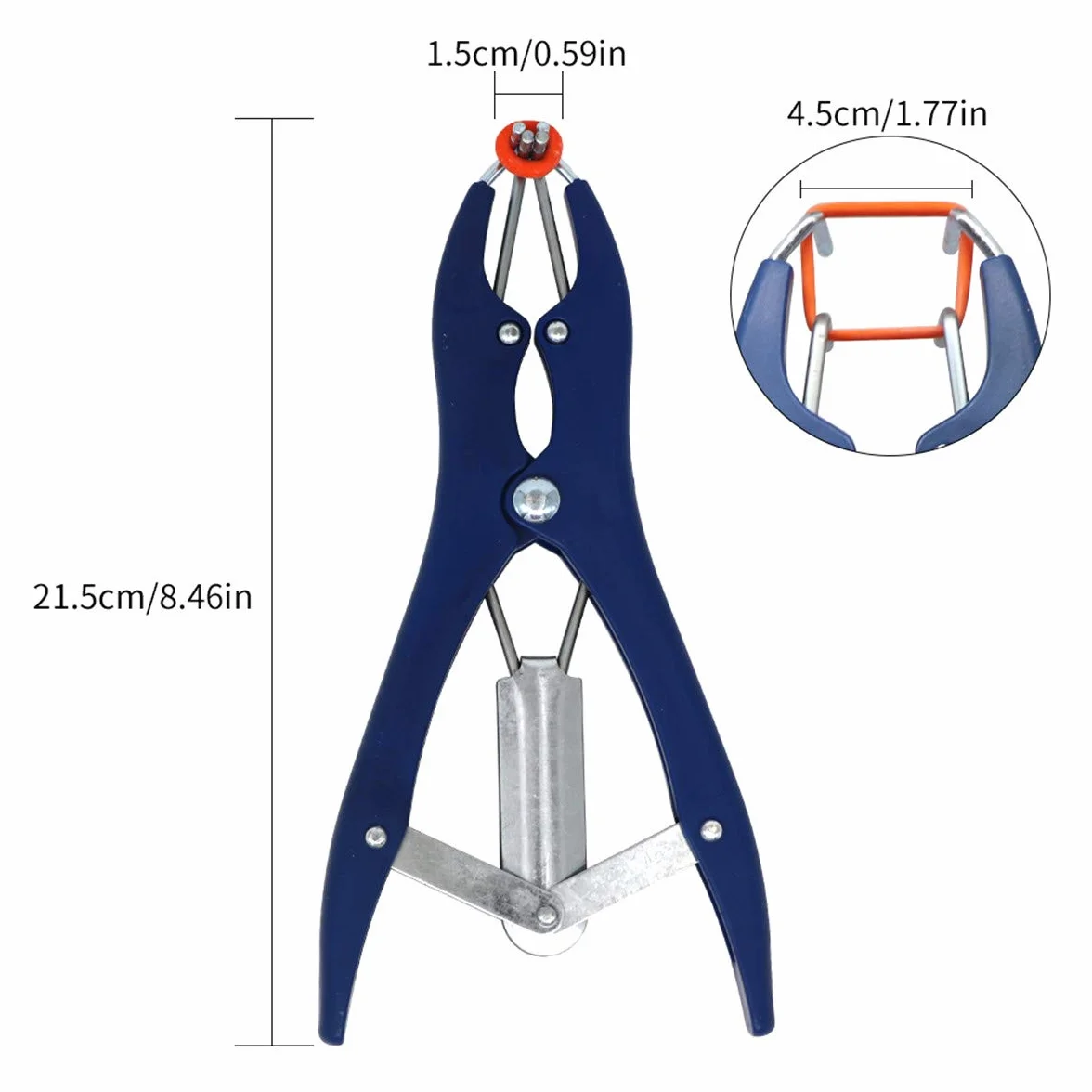 Pinza per Castrazione per Maiale Elastratore con Clamp e Banda - Kit Metallo 100 Anelli di Gomma