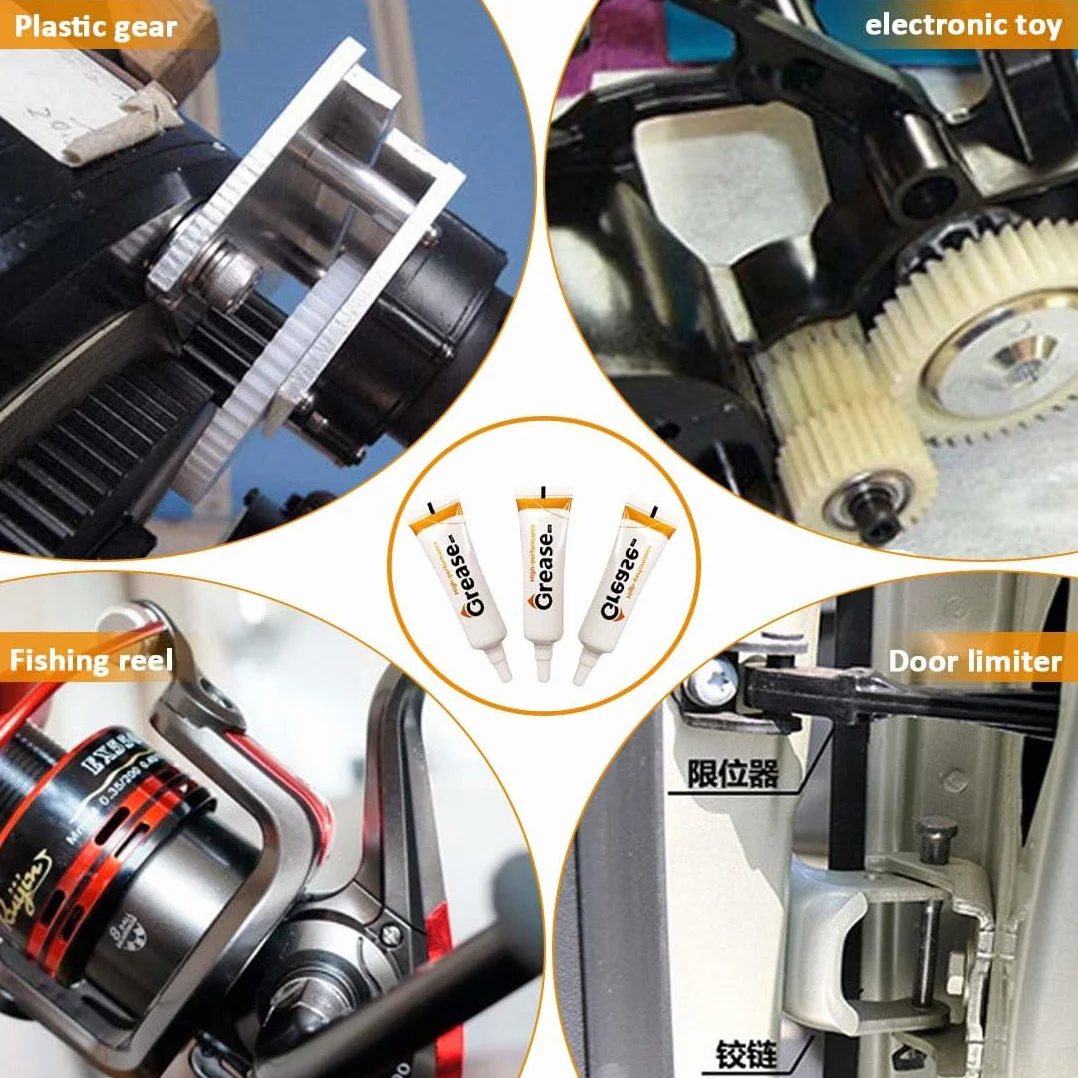 5 pz grasso per ingranaggi, Parte della stampante 3D, lubrificante multiuso per cerniere, grasso lubrificante per Nettuno 4/Ender 3 V3 KE/Ender 3 V3/CR10-SE/Kobra 2 Series/Lab X1 P1P P1S A1 Mini