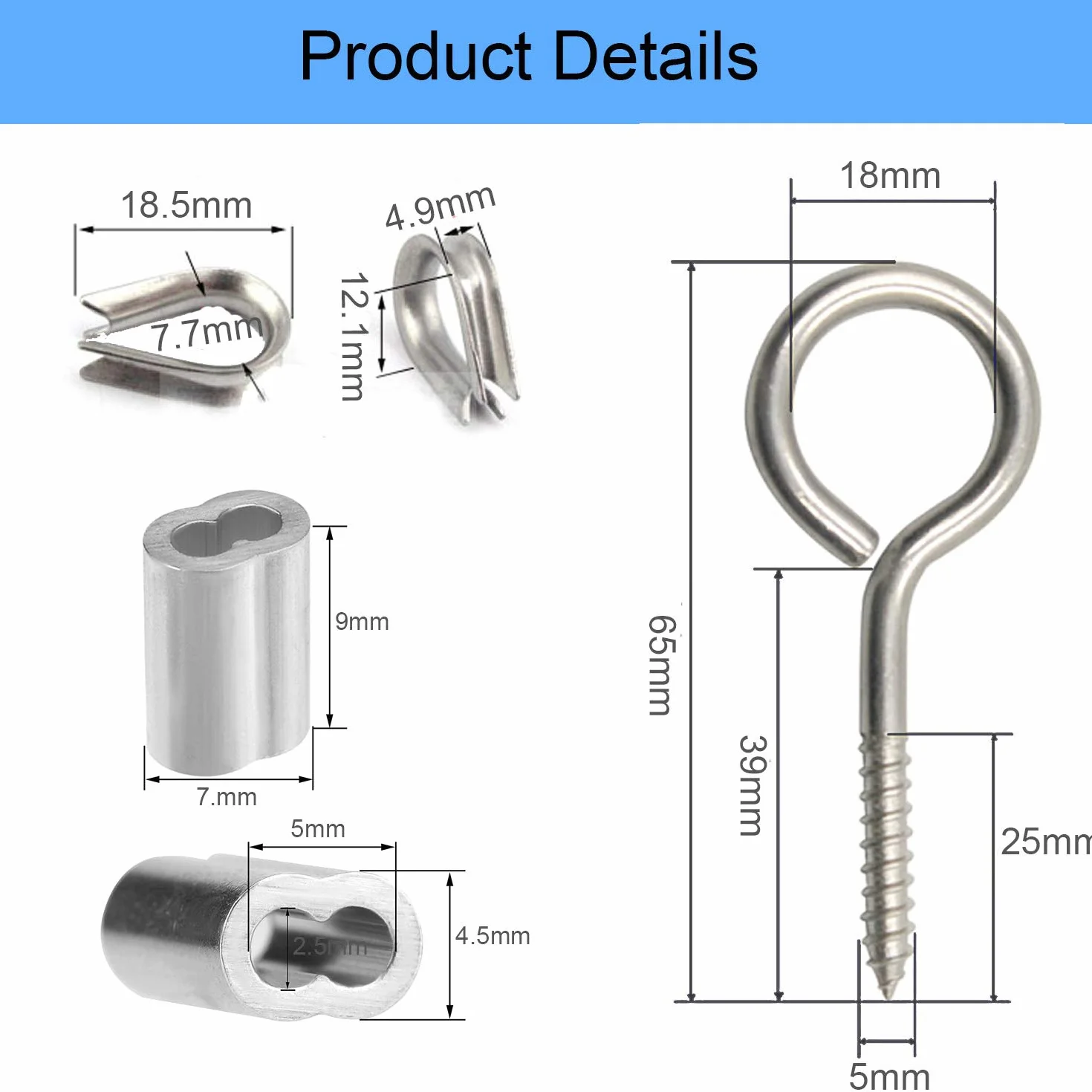 Cavo Acciaio Kit, Filo Acciaio Inox 2mm 30m + Pinza Crimpatrice + 30 Manicotti Alluminio + 4 Tenditori + 8 Viti a Occhiello + 10 Redance