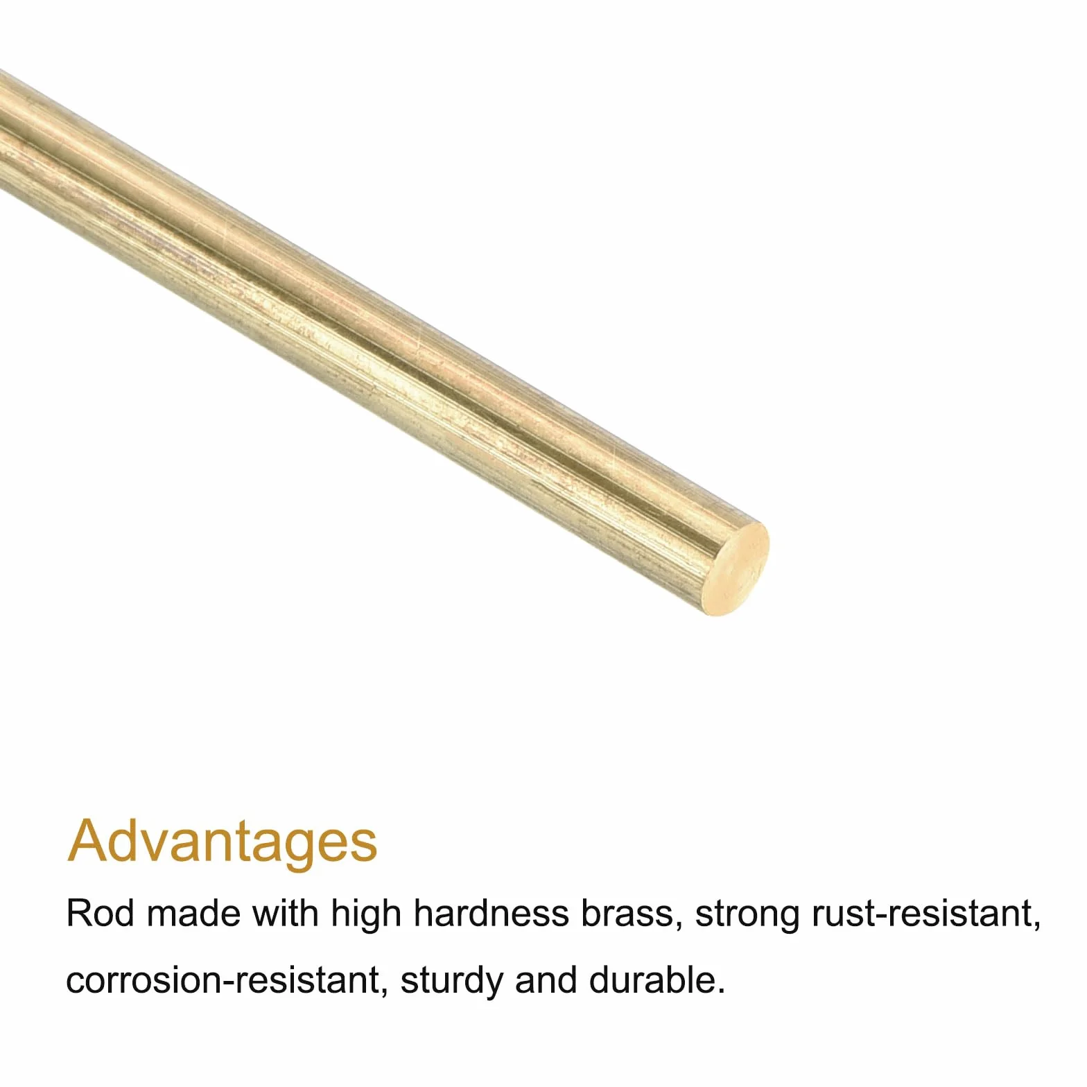 Asta in Ottone Massiccio Diametro 3mm Lunghezza 305mm Barra Tornio Fai da Te Confezione da 4
