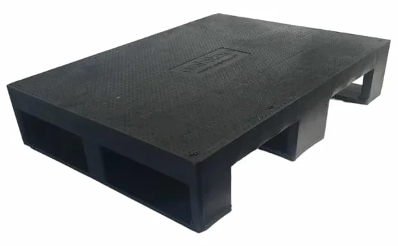 Pallet in plastica 80x60 | ANTISCIVOLO COMPLETO (pieno, PE riciclato)