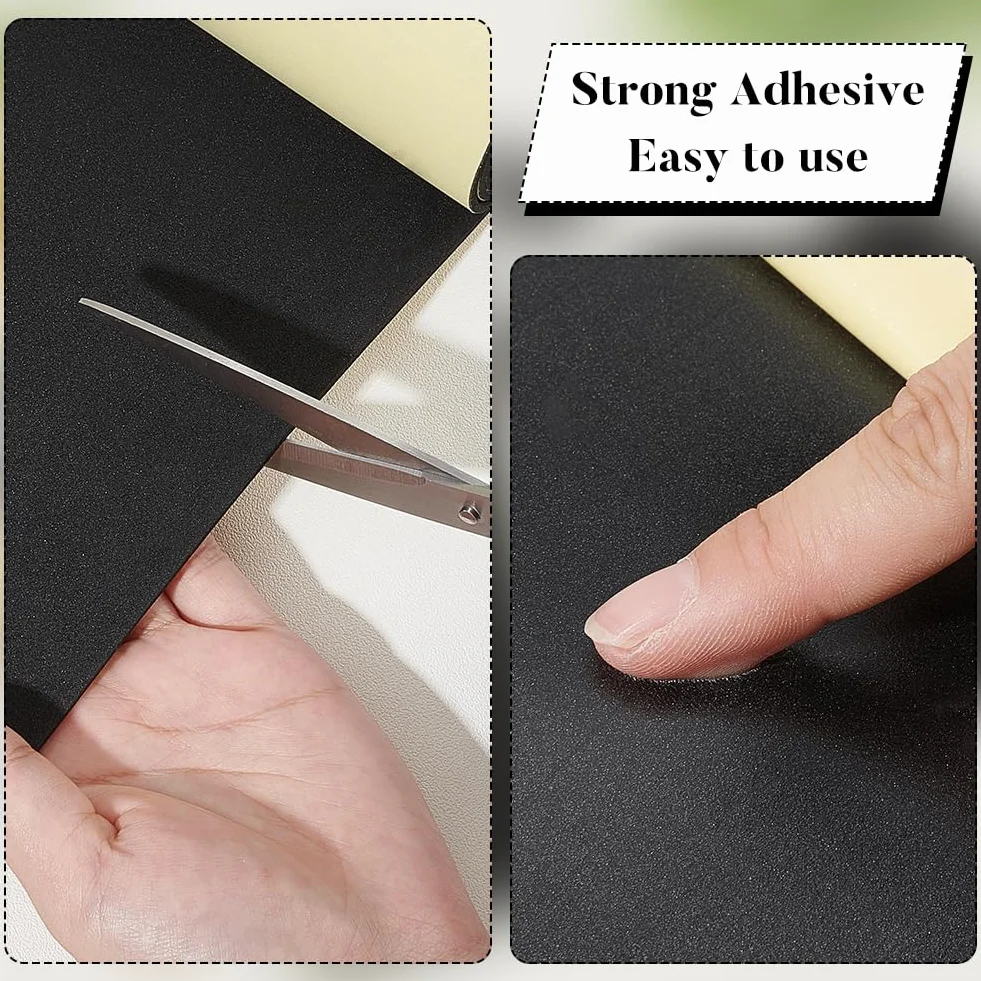 BENECREAT Rotolo di Schiuma EVA Autoadesiva Nera 3 x 20cm, Foglio di Gommapiuma Impermeabile Spesso 2mm per La Protezione Dei Mobili, Riempimento Spazi Vuoti, Costumi e Progetto Artigianale