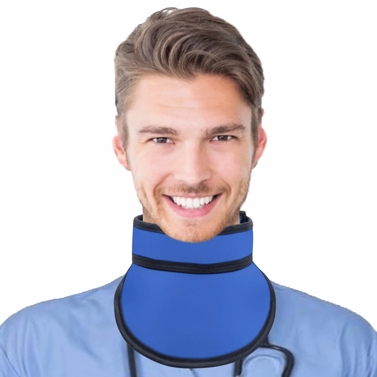 Dental Lead Thyroid Shield Collar 0,5 mmPb – Protezione leggera al piombo blu