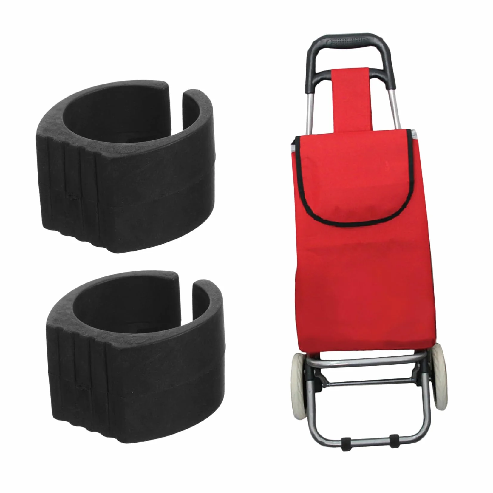 Gatuida Tappetini Antiscivolo Protezione Ruote 8 Pezzi per Carrello Spesa Apertura 32mm